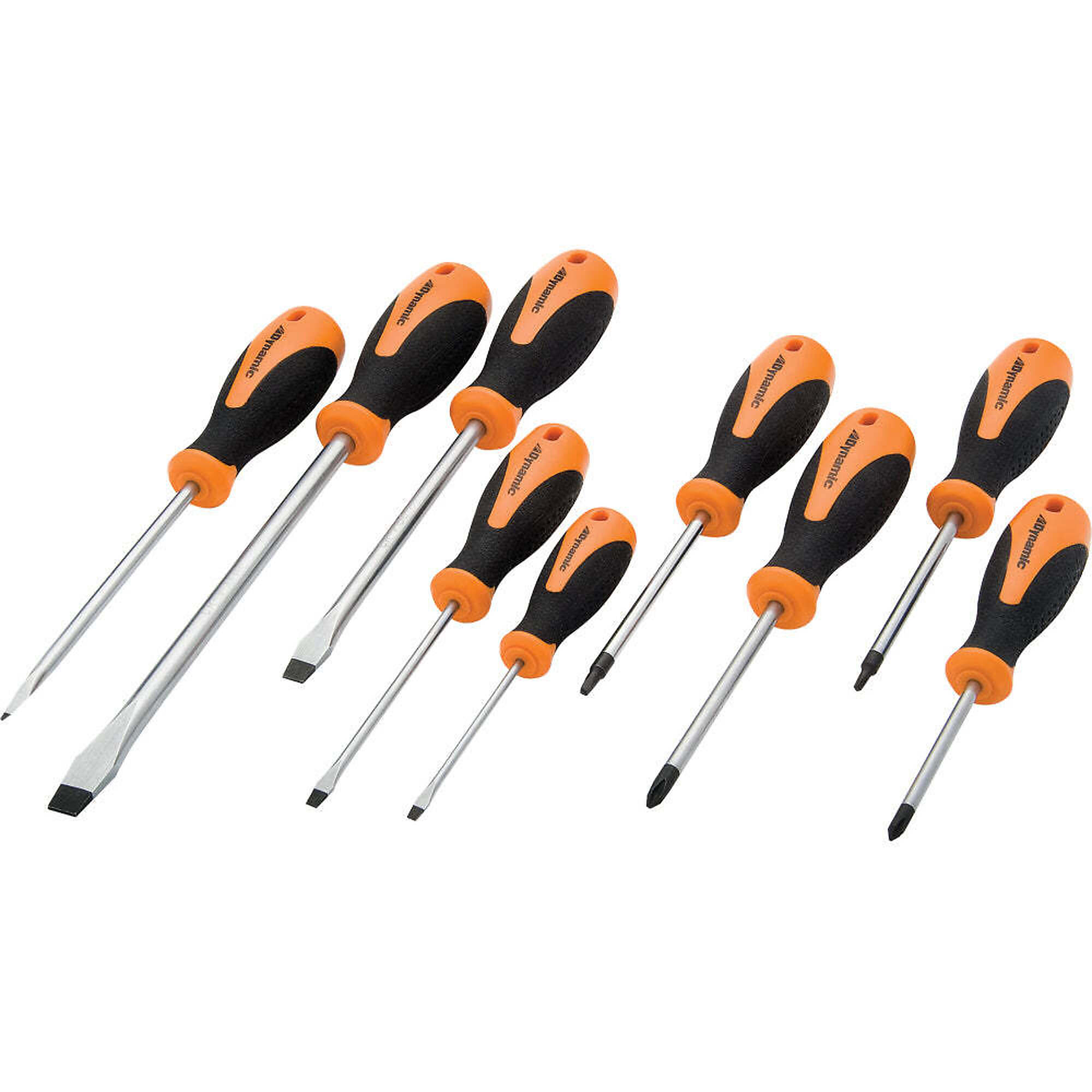 Dynamic Tools 9 Piece Assorted Screwdriver Set, Comfort Grip Handles