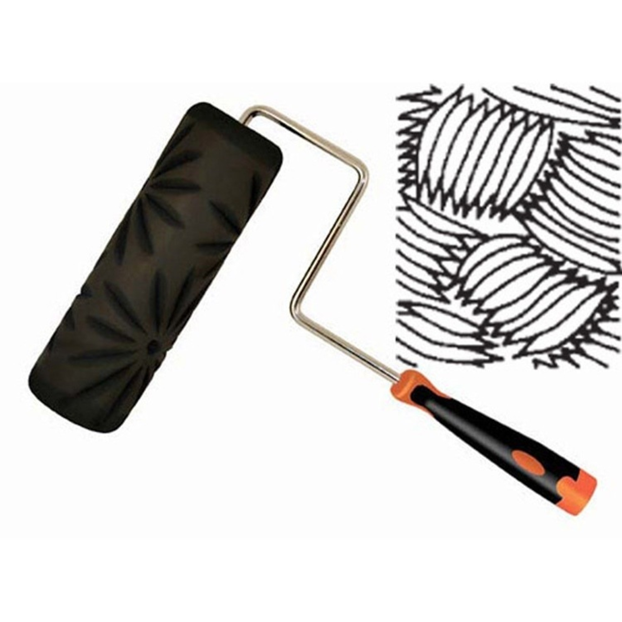 Kraft Tools DW181R Decorative Texture Roller - Basket Weave w/Roller Frame