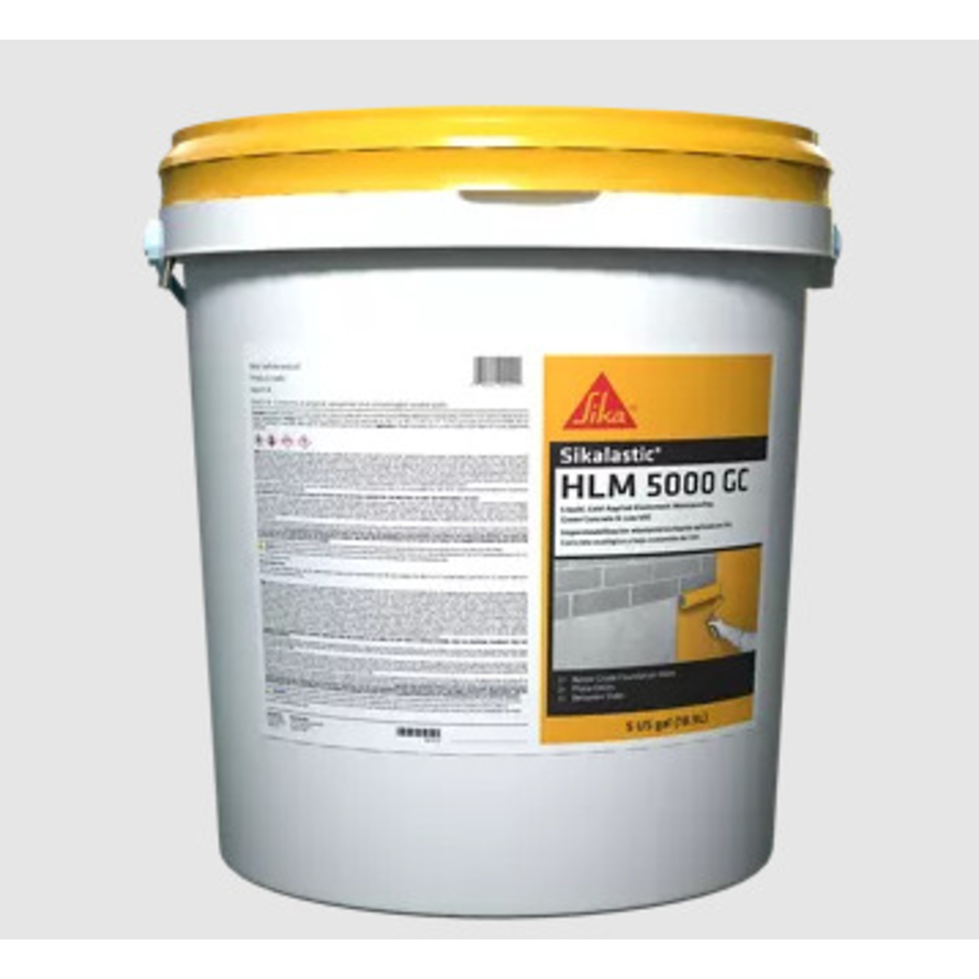 Sikalastic HLM 5000 GC Spray Grade Liquid Cold-Applied Elastomeric Waterproofing Membrane System 5 Gallon Pail