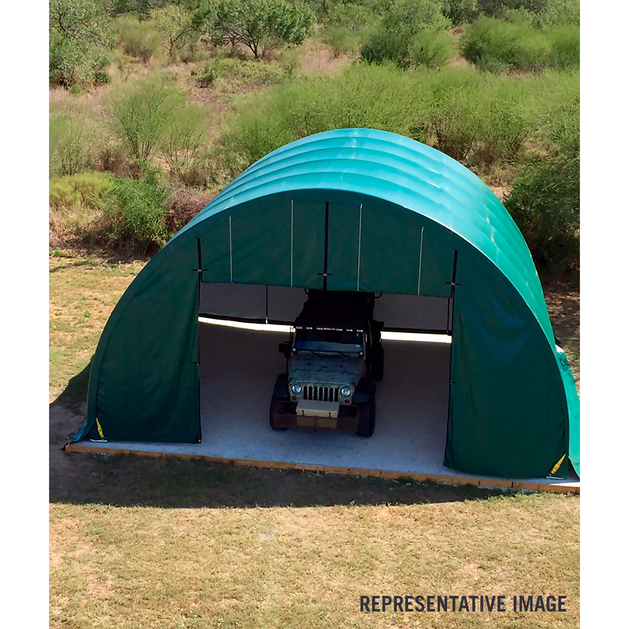 ShelterLogic ShelterTech Garage, Green, 20ft.L x 12ft.W x 8ft.H, Model# PEBACA0204F01202008