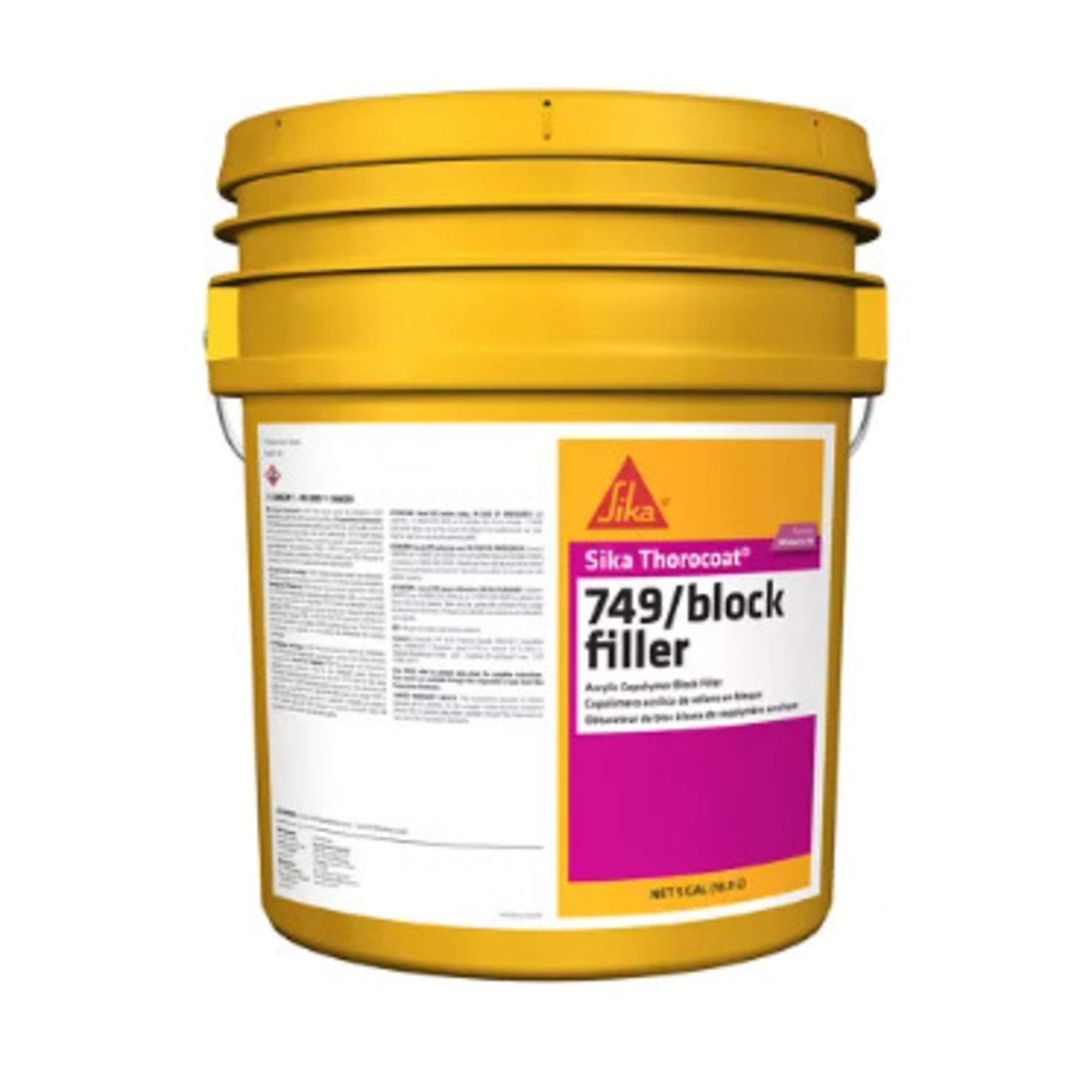 Sika Thorocoat 749 Acrylic Copolymer Block Filler, 5 Gallon Pail