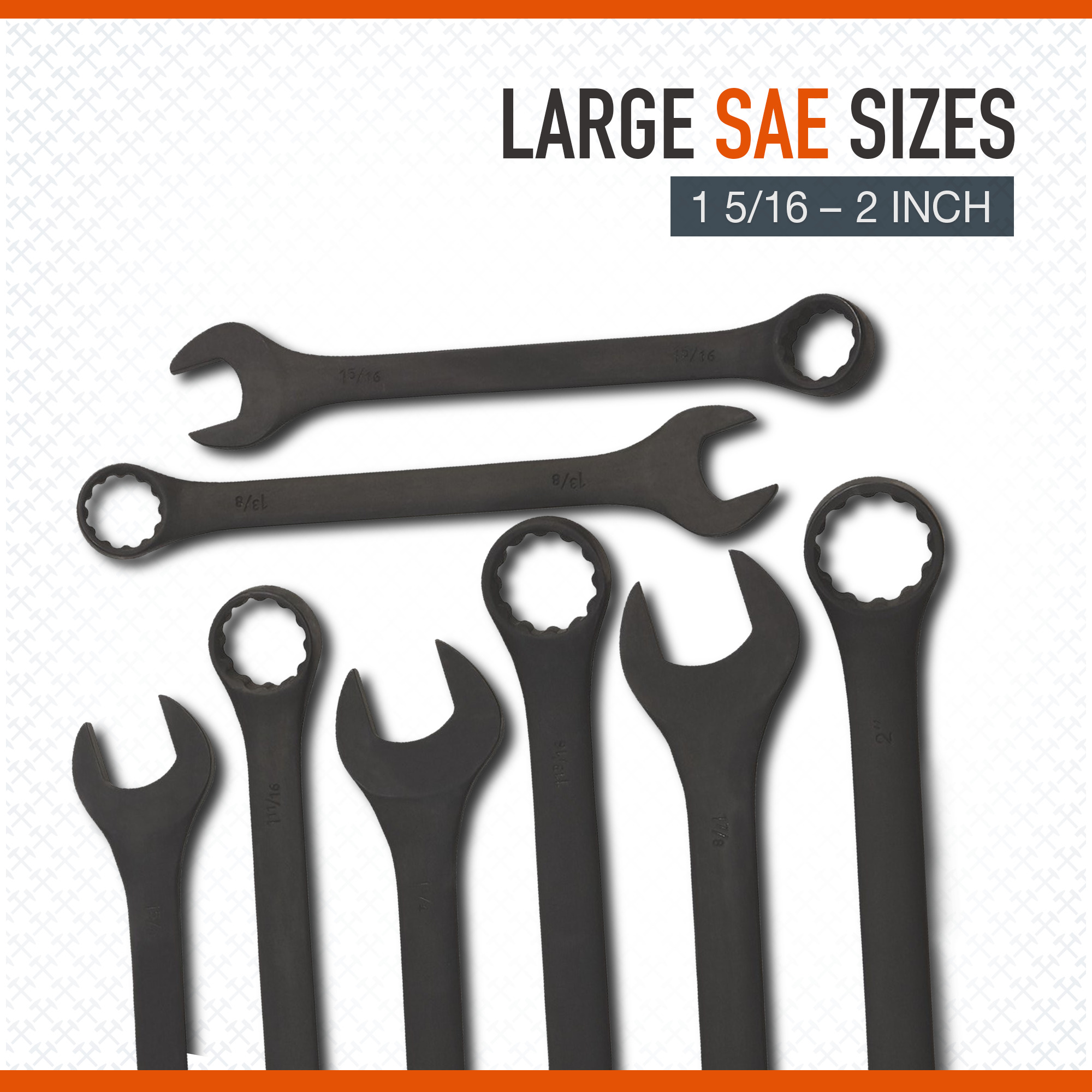 Ironton Jumbo Combination Wrench Set, 10 Pcs., SAE Northern Tool