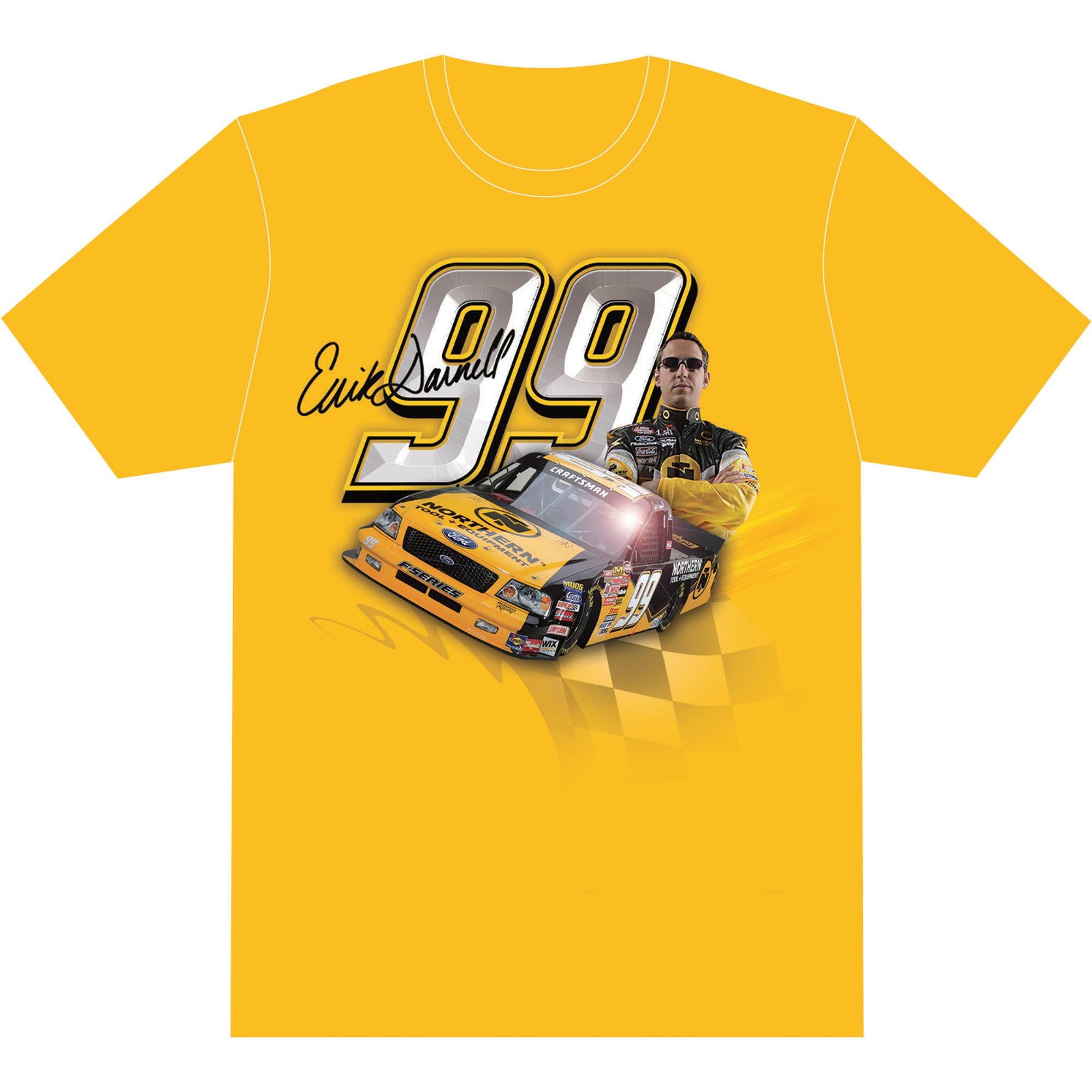 Northern Tool No. 99 Racing T-Shirt — Gold, XX-Large | Northern Tool