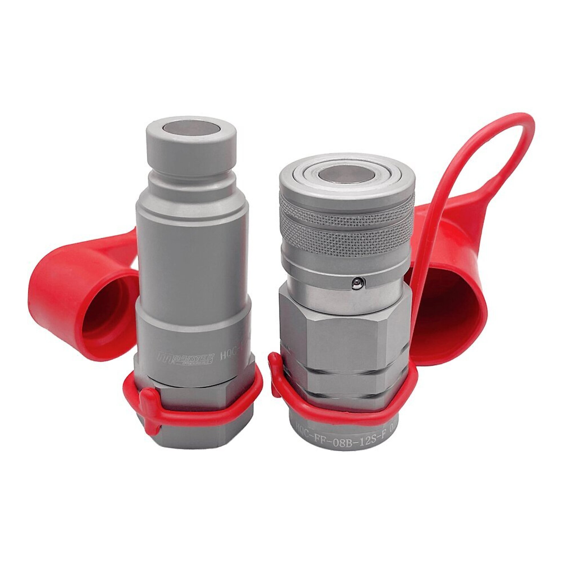 1/2? Flat Face Under Pressure Hydraulic Quick Couplers Set - 3/4? NPT Port