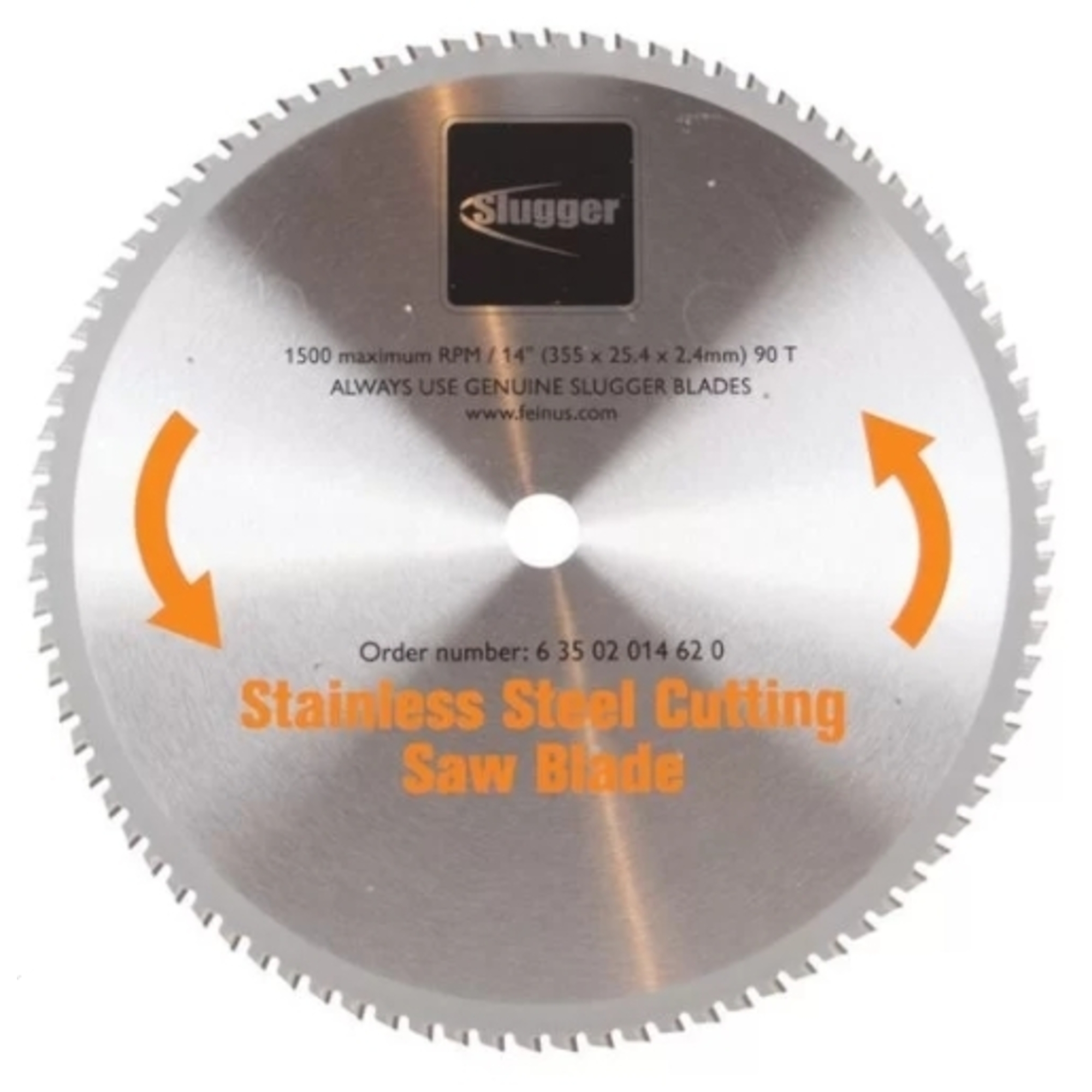 Fein 14" Slugger Stainless Steel Cutting Saw Blade, 1500RPM, 90 Teeth