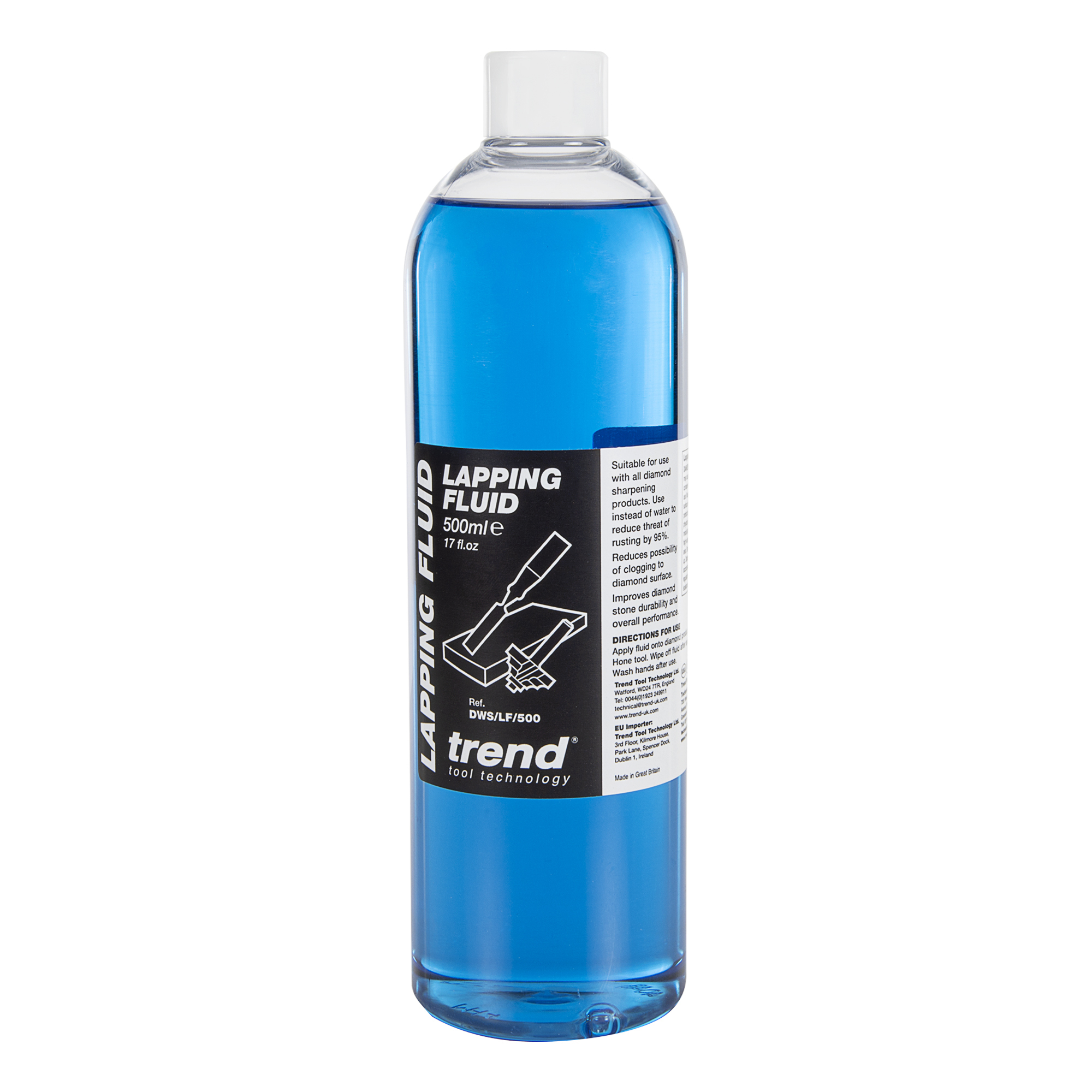 Trend Diamond Abrasive Lapping Fluid, 17 fl oz, Blue, Professional Grade, Reduces Rusting, DWS/LF/500
