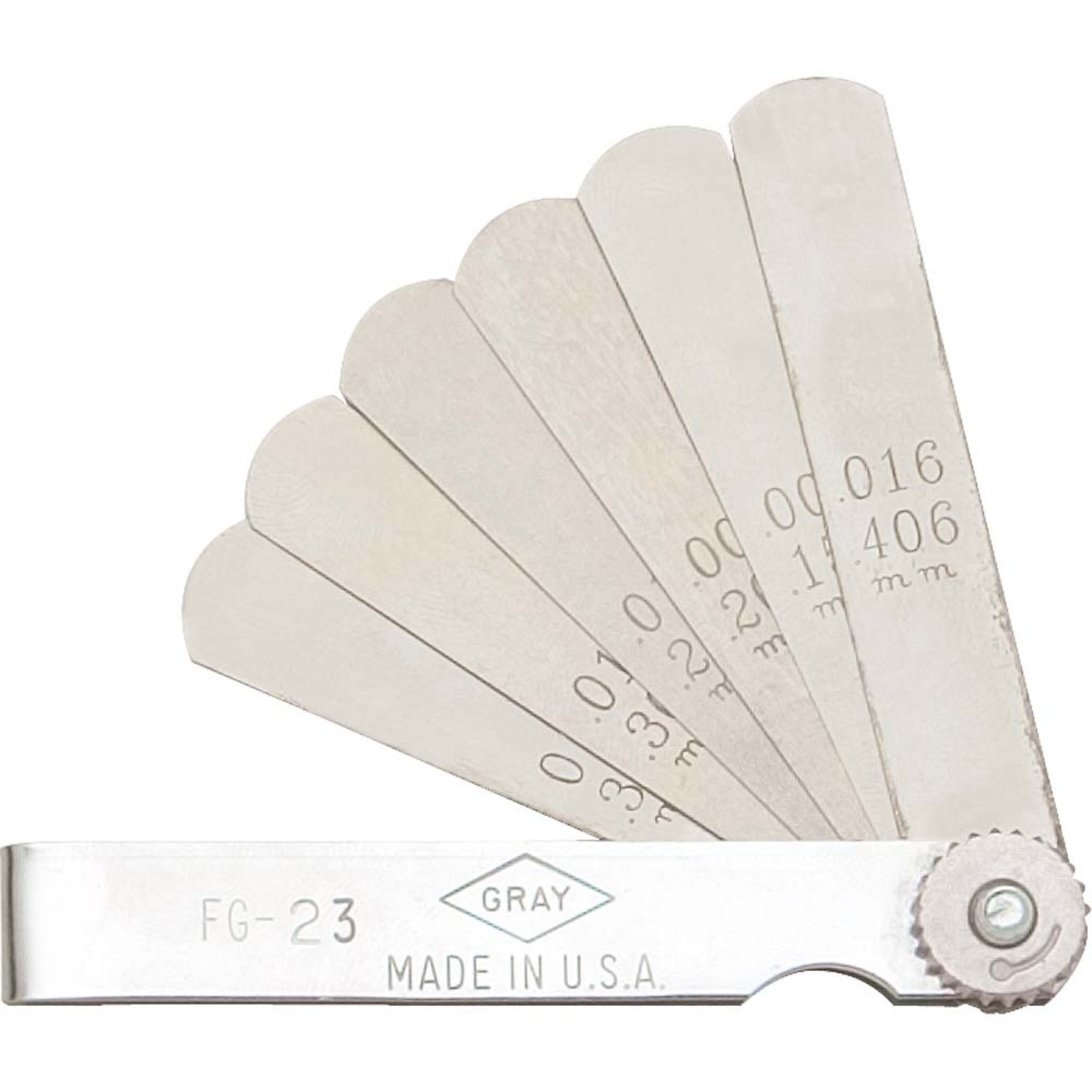 Gray Tools 6 Blade Brass Ignition Feeler Gauge