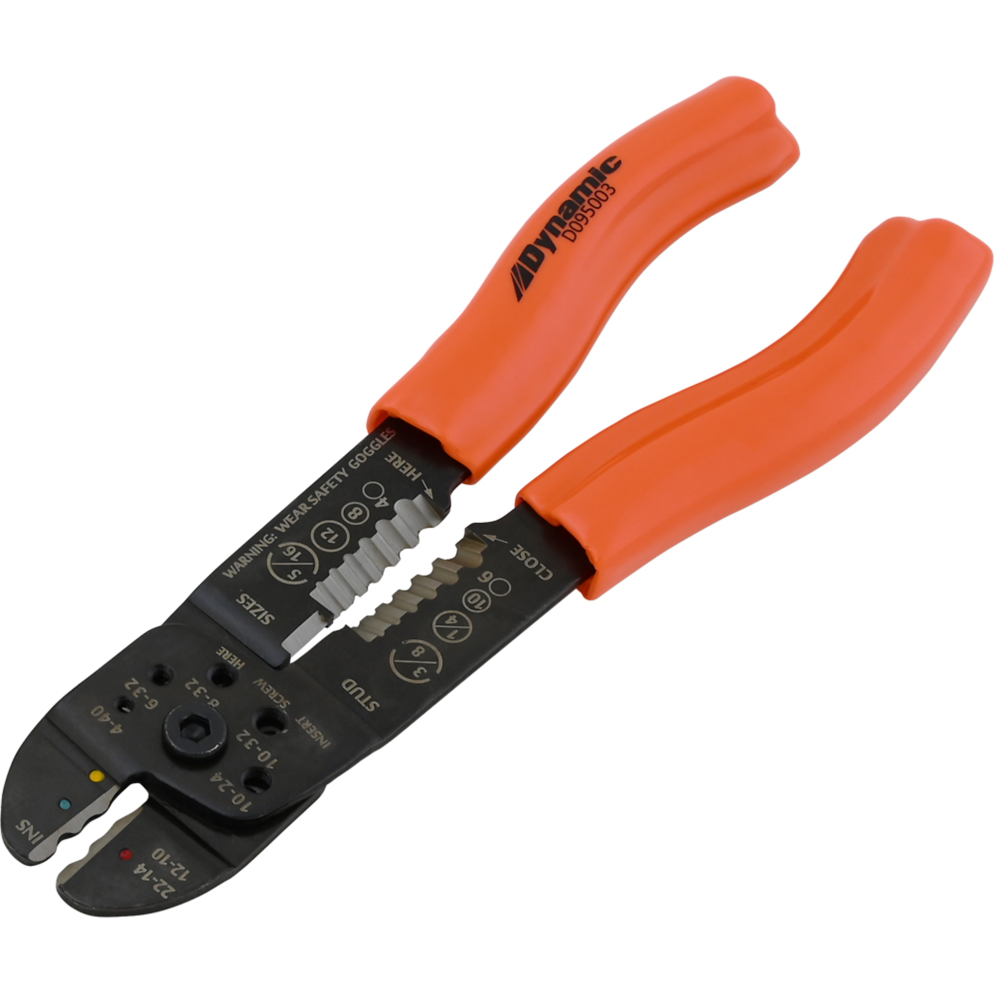 Dynamic Tools Wire Stripper/Cutter/Crimper, 7.75" Long, Vinyl Grip Handle