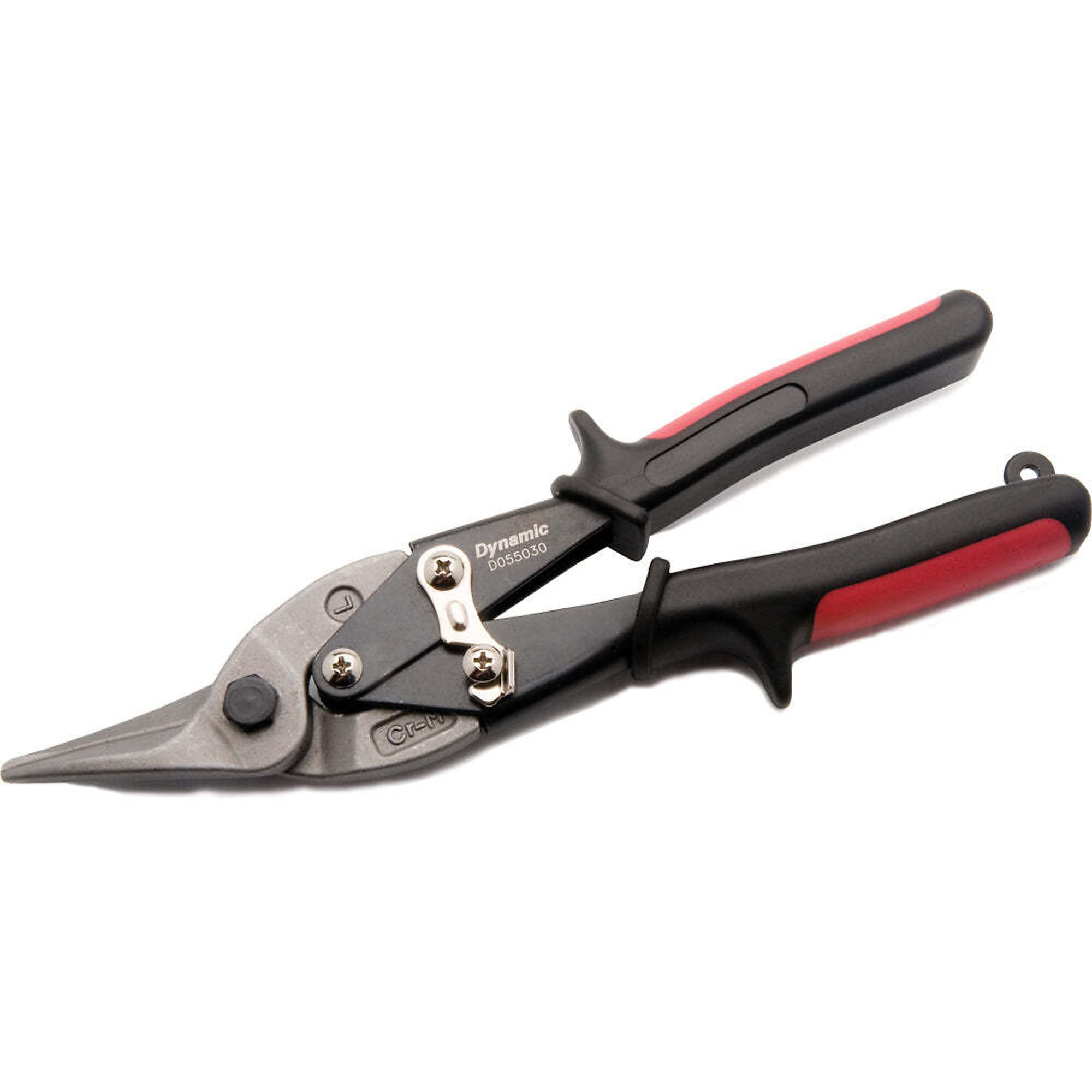 Dynamic Tools 10" Aviation Snips, Cuts Left, Red Handle