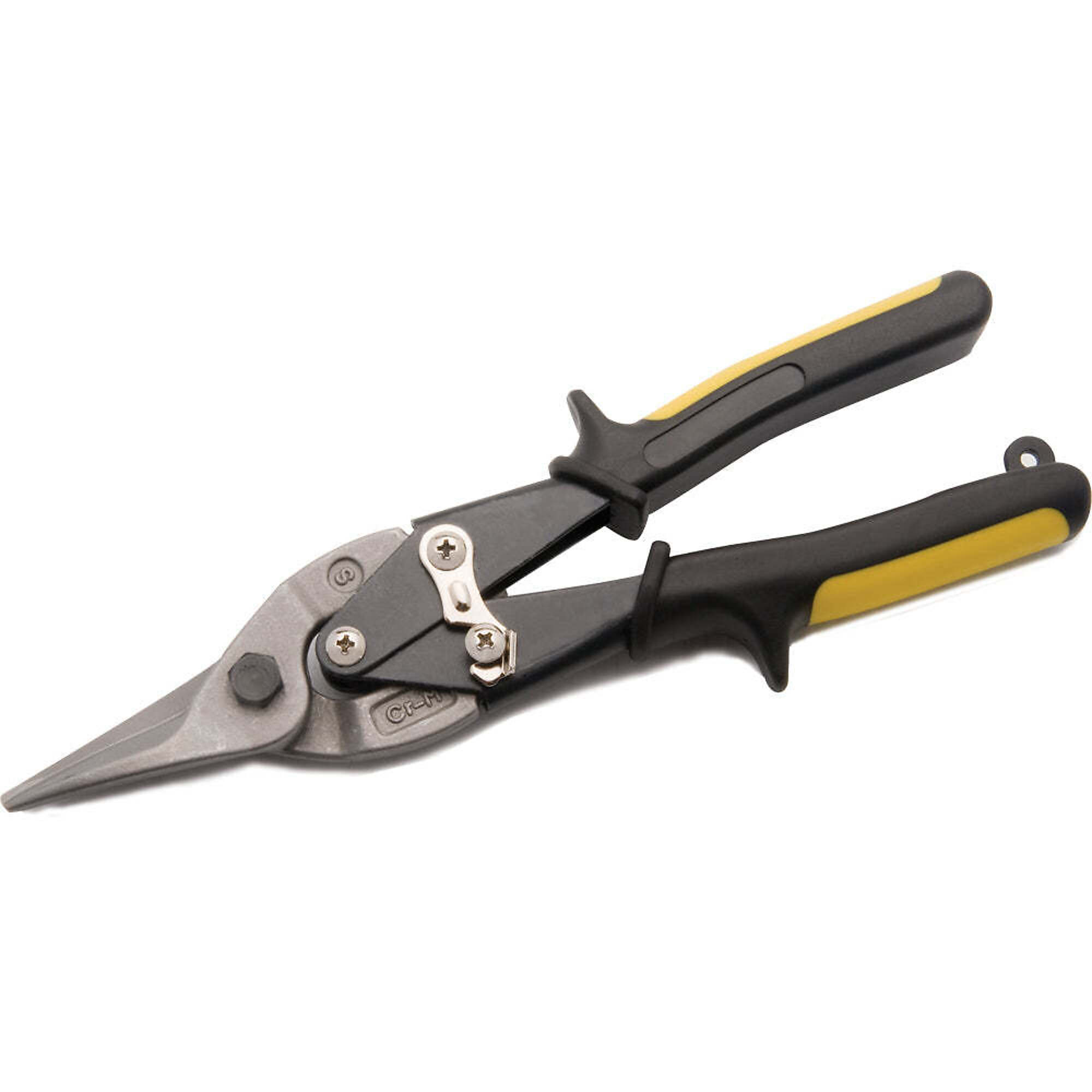 Dynamic Tools 10" Aviation Snips, Cuts Straight, Yellow Handle