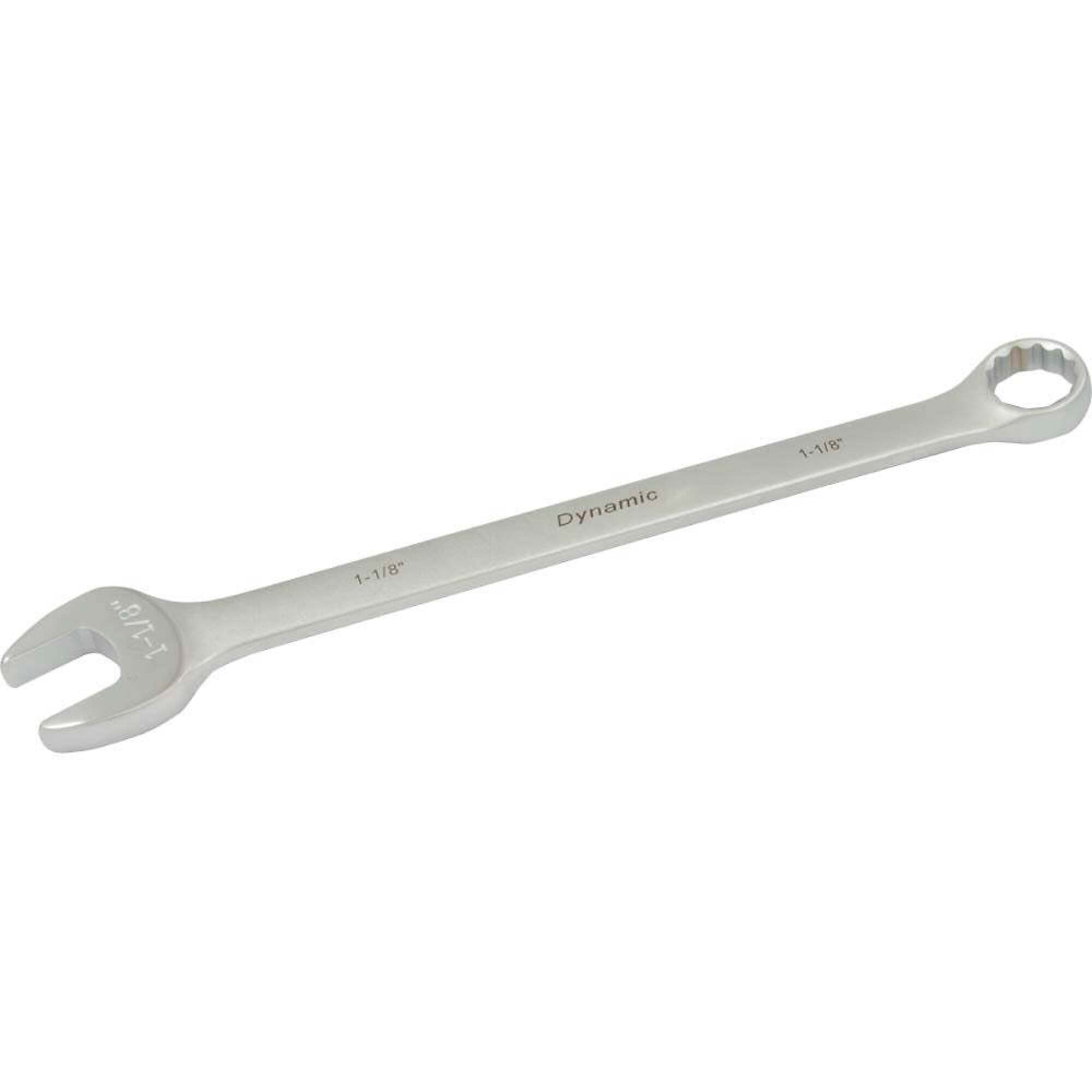 Dynamic Tools 1-1/8" 12 Point Combination Wrench, Contractor Series, Satin Finish