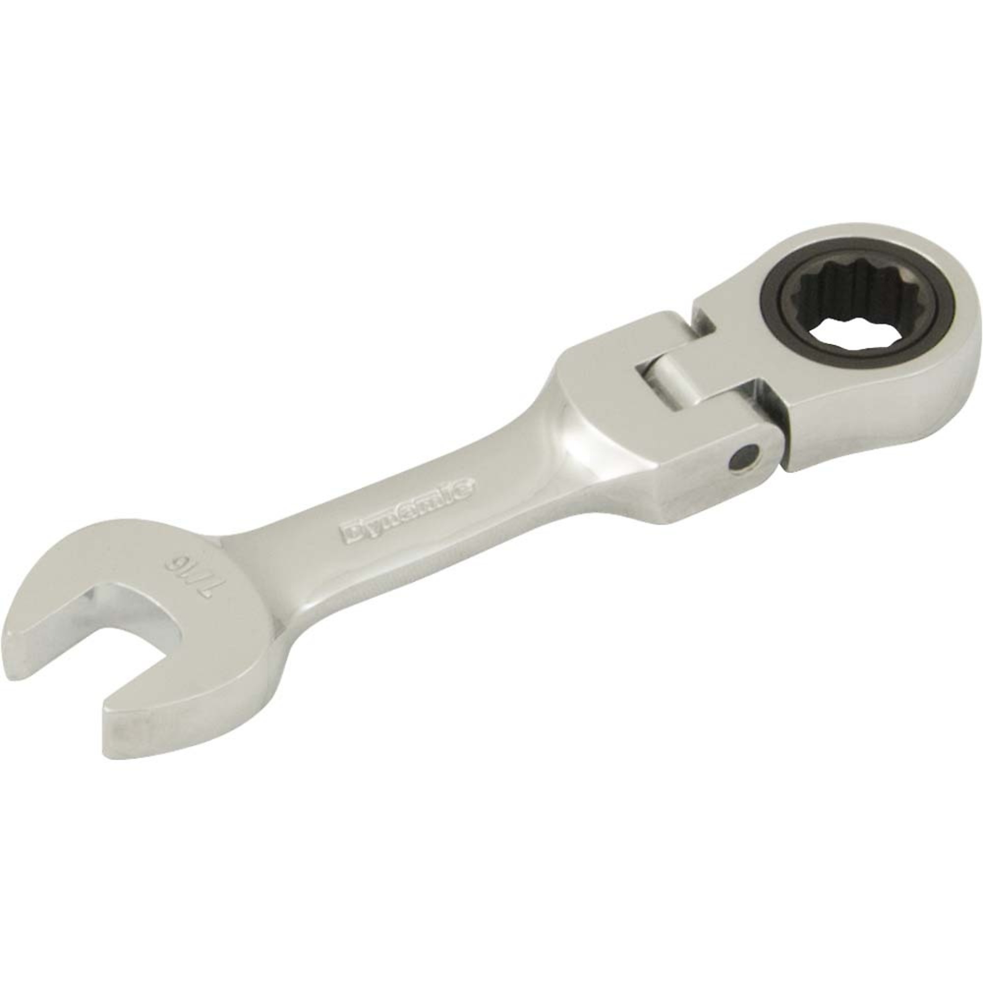 Dynamic Tools 7/16" Stubby Flex Head Ratcheting Wrench