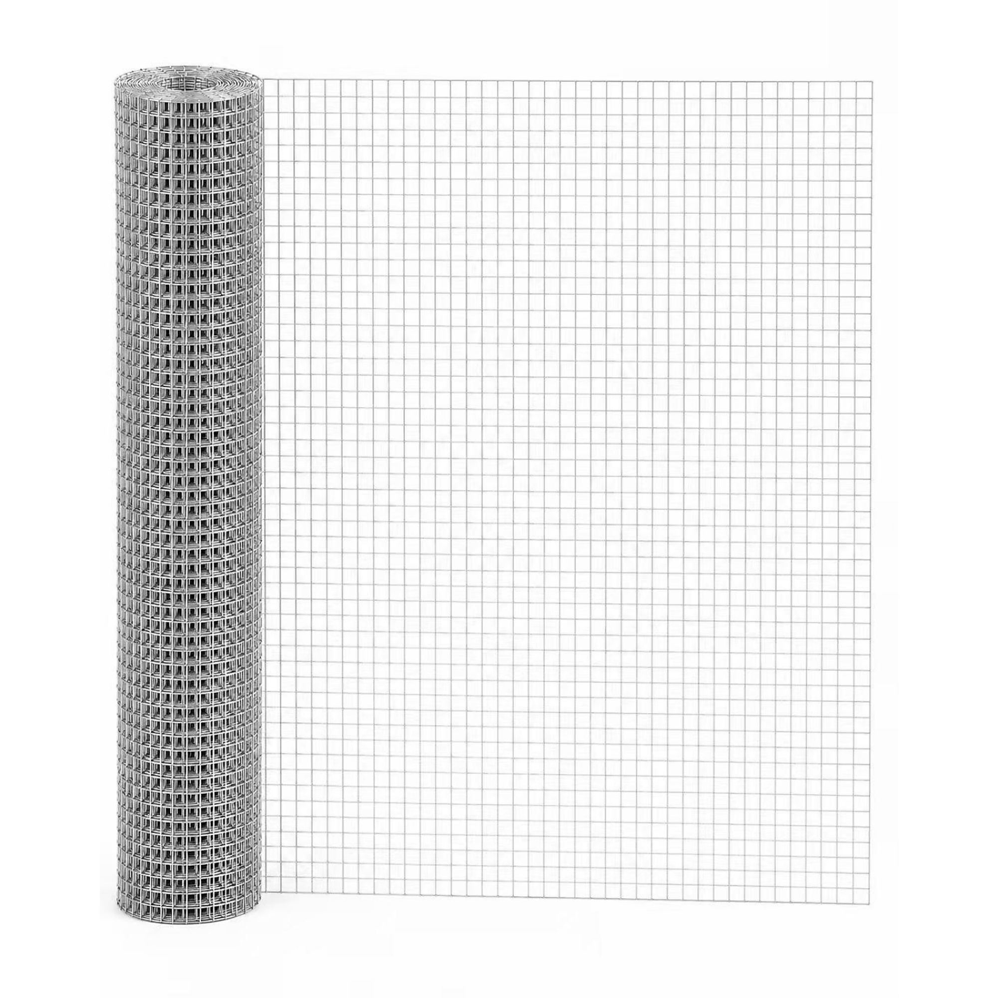 48 in. x 50 ft. 20-Gauge Reinforced Hot-Dip Galvanized Welded Poultry Fencing with High Corrosion Resistance, 1/2 Grid