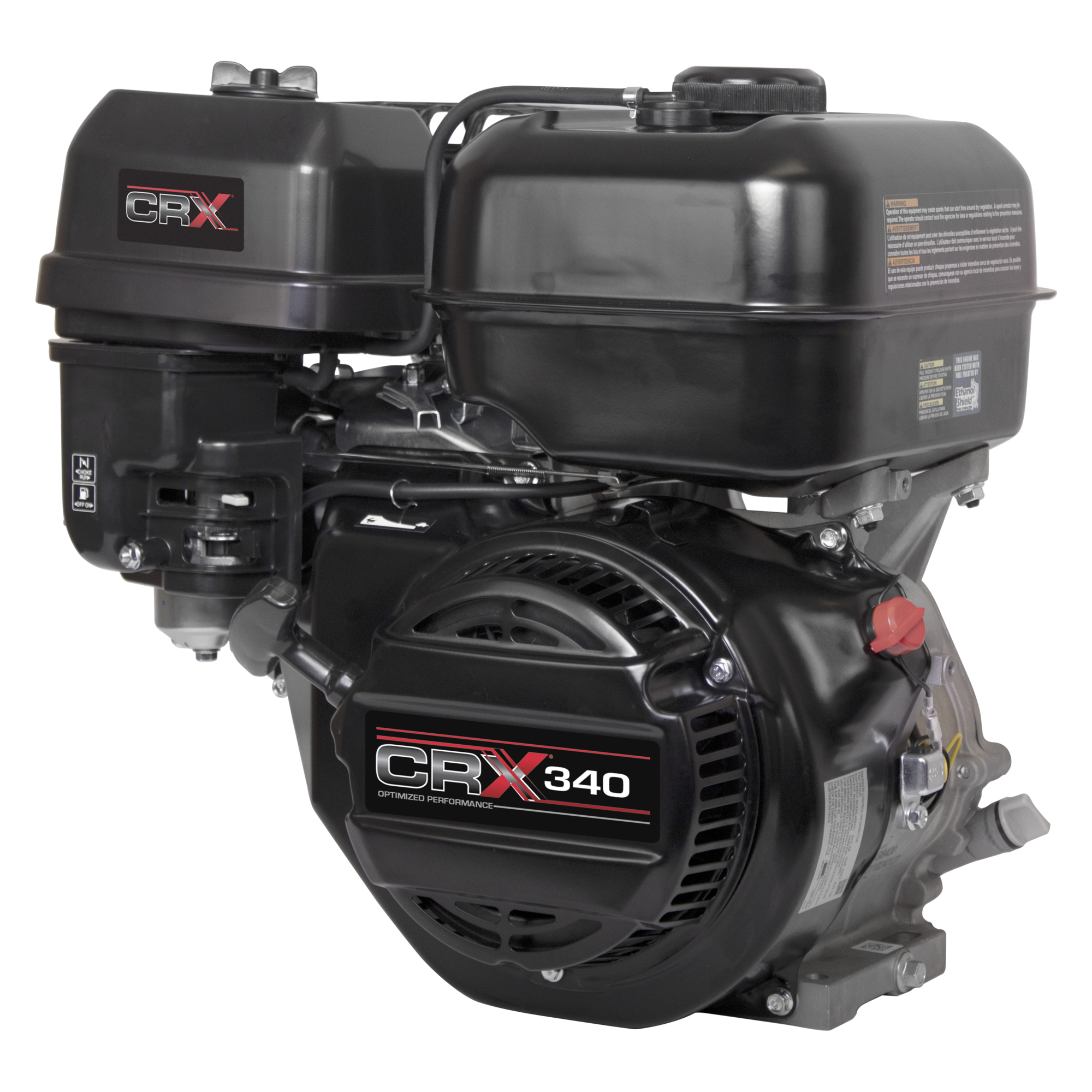 CRX340 Horizontal-Shaft Gas Engine: 338cc, 1in. Shaft, Electric/Key Start