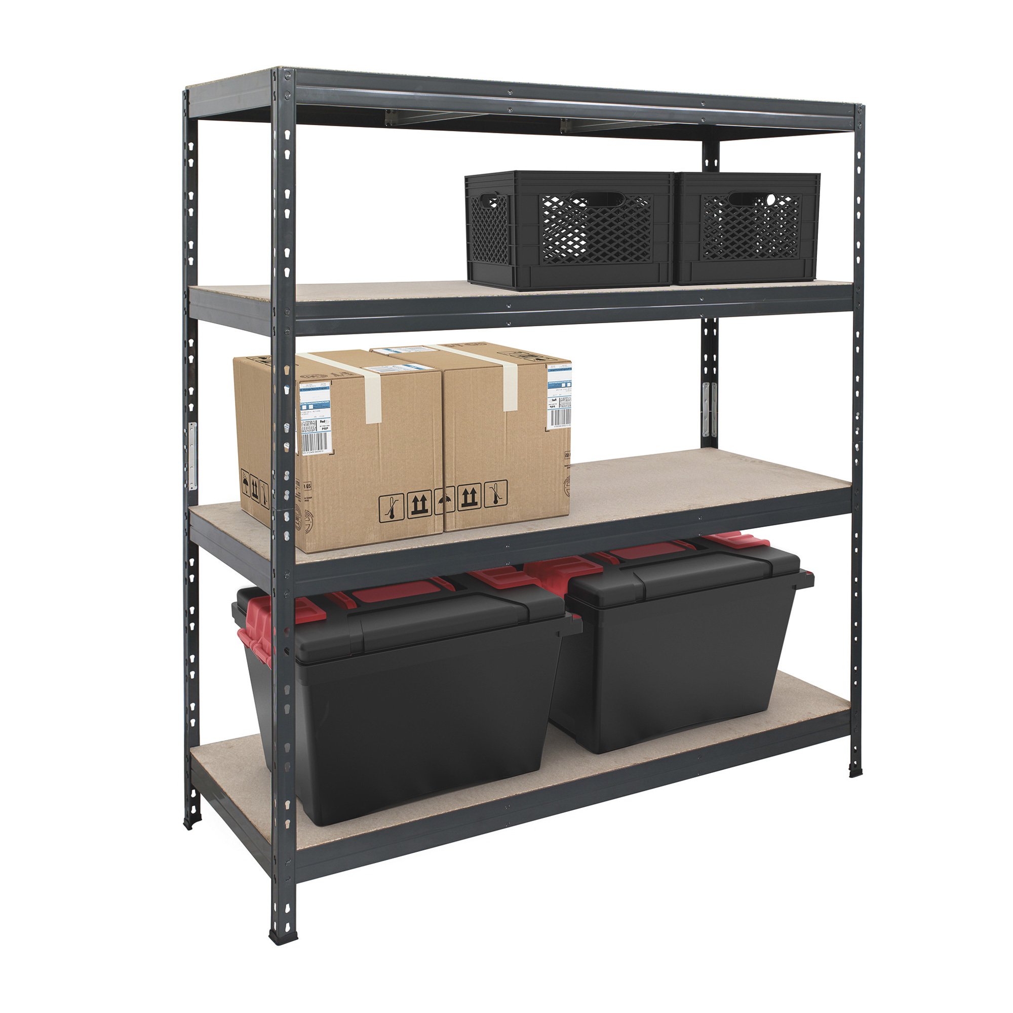 AR Shelving Galvanized Wire Deck Shelving — 4 Shelves, 880-Lb. Capacity per  Shelf, 59.5in.W x 24in.D x 71in.H, Model# TRM18401K/10-37ZG00