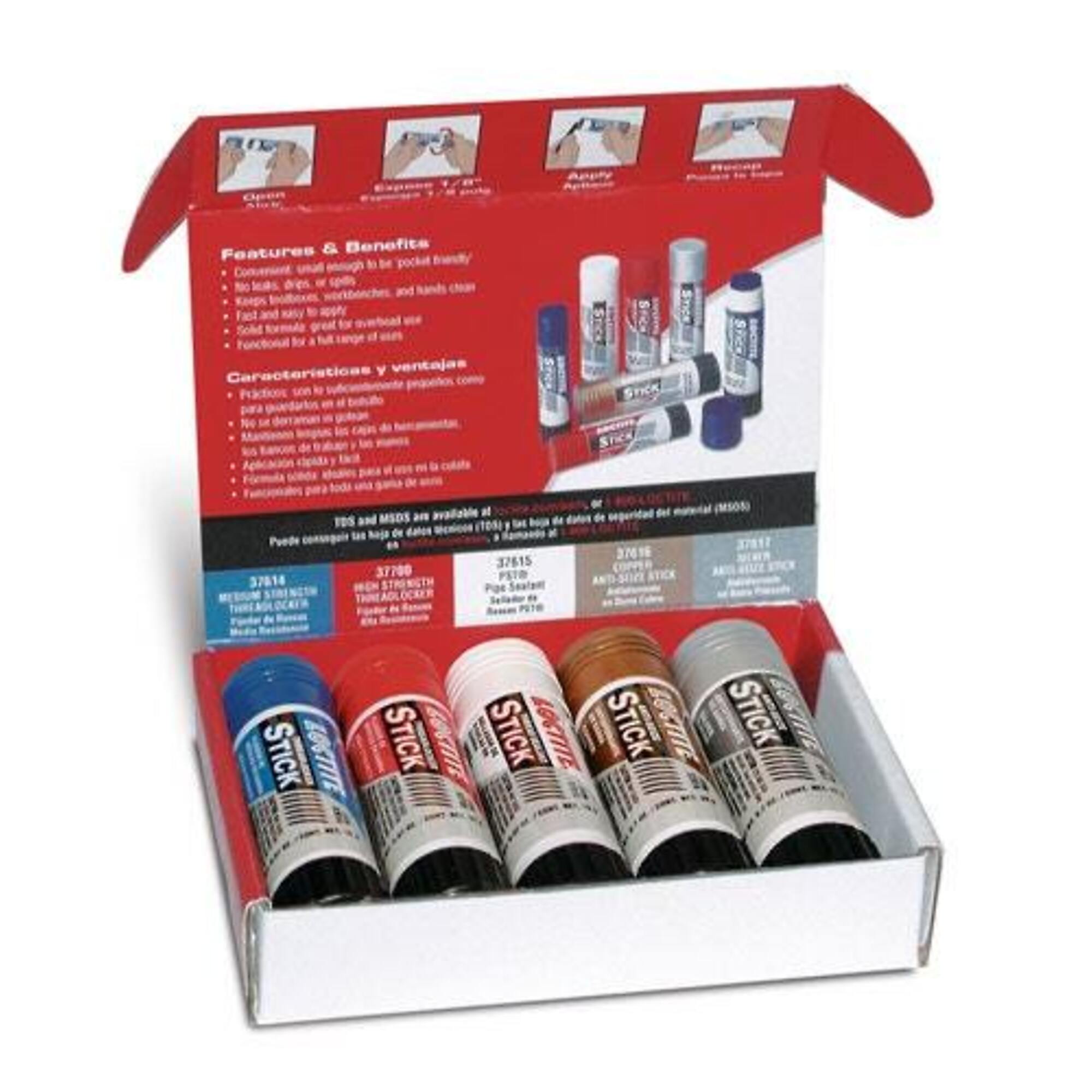 Loctite Thread Treatment Stick Assortment Pack, 5PK