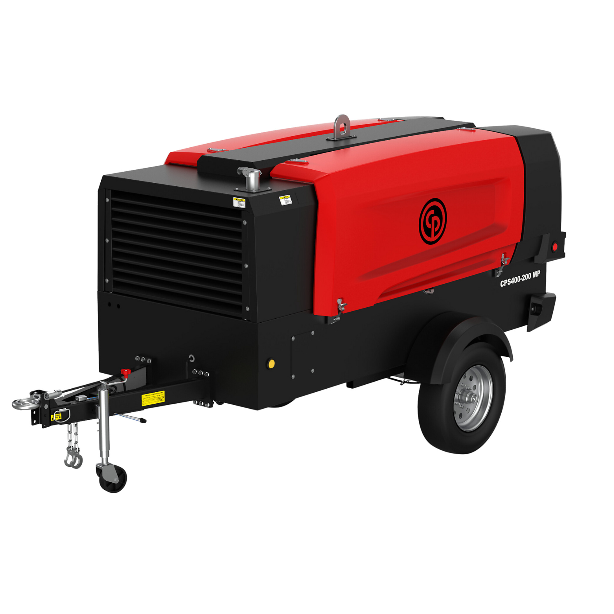 Chicago Pneumatic 400 Series Rotary Screw Diesel Air Compressor, 400 CFM, 200 PSI Max., Kohler Diesel Engine, Xc2004 Controller, 110% Spill Containment, Red Rock Canopy, Model# CPS 400-200 KOD MP CW