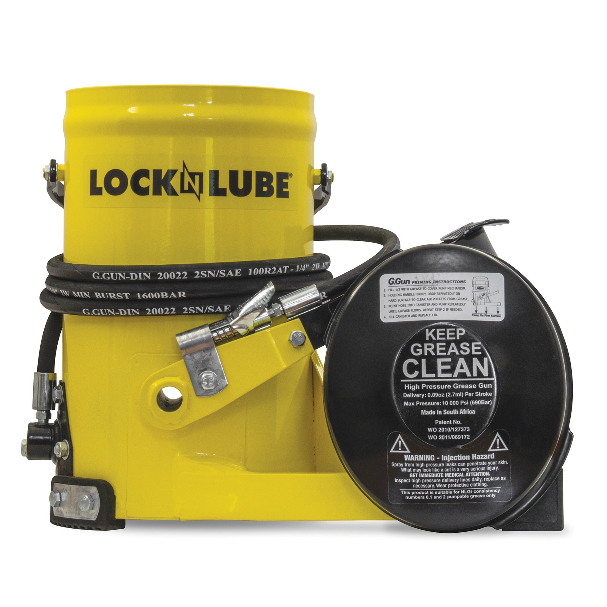 LockNLube G.Gun Foot-Operated Grease Gun with Scoop - Model GG80004
