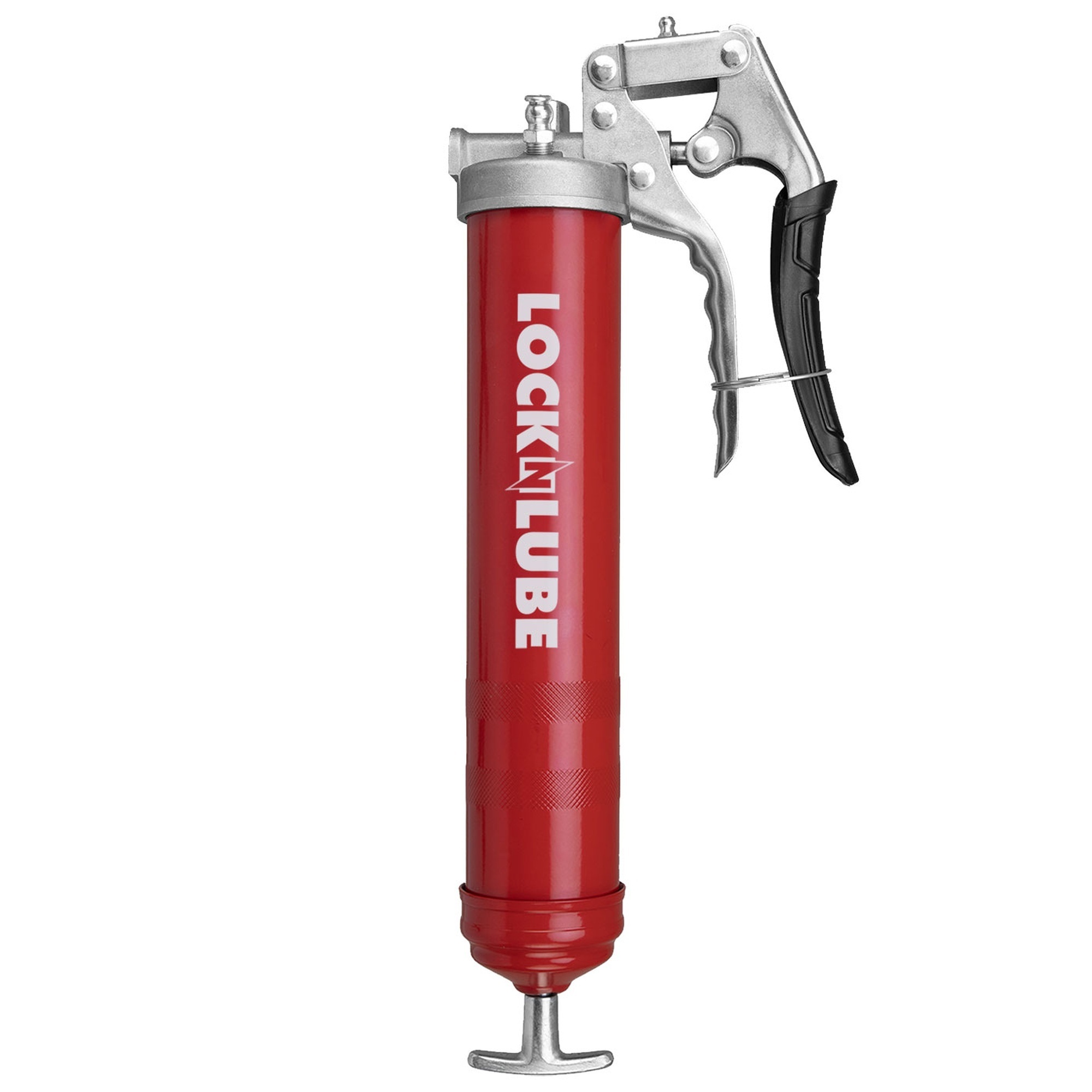 LockNLube Heavy-Duty Pistol Grip Grease Gun, Red - Model LNL153-R