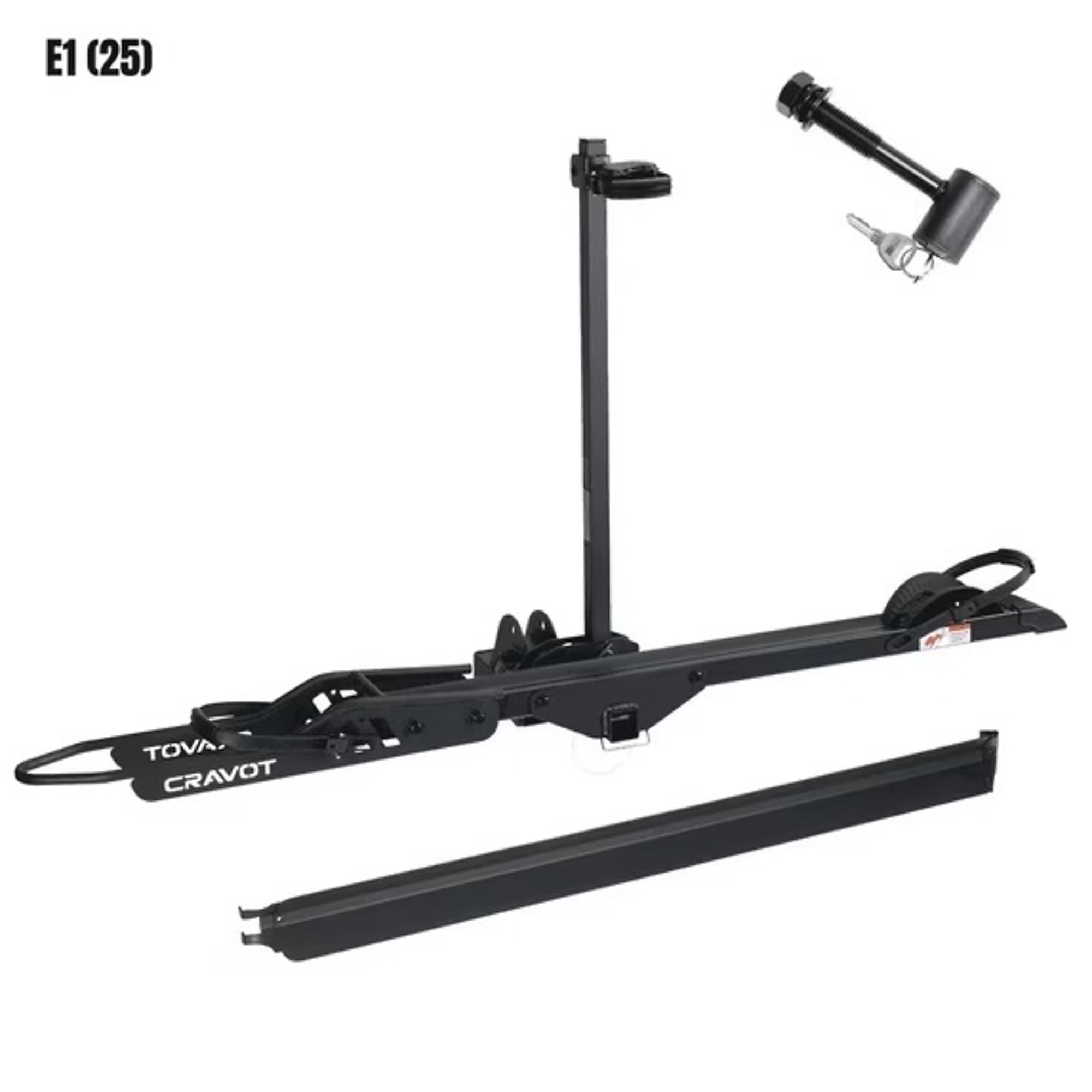 Foldable Hitch Bike Rack for 1 E-Bike, 100 lbs Capacity, Fits 2" Receiver & 5" Fat Tires