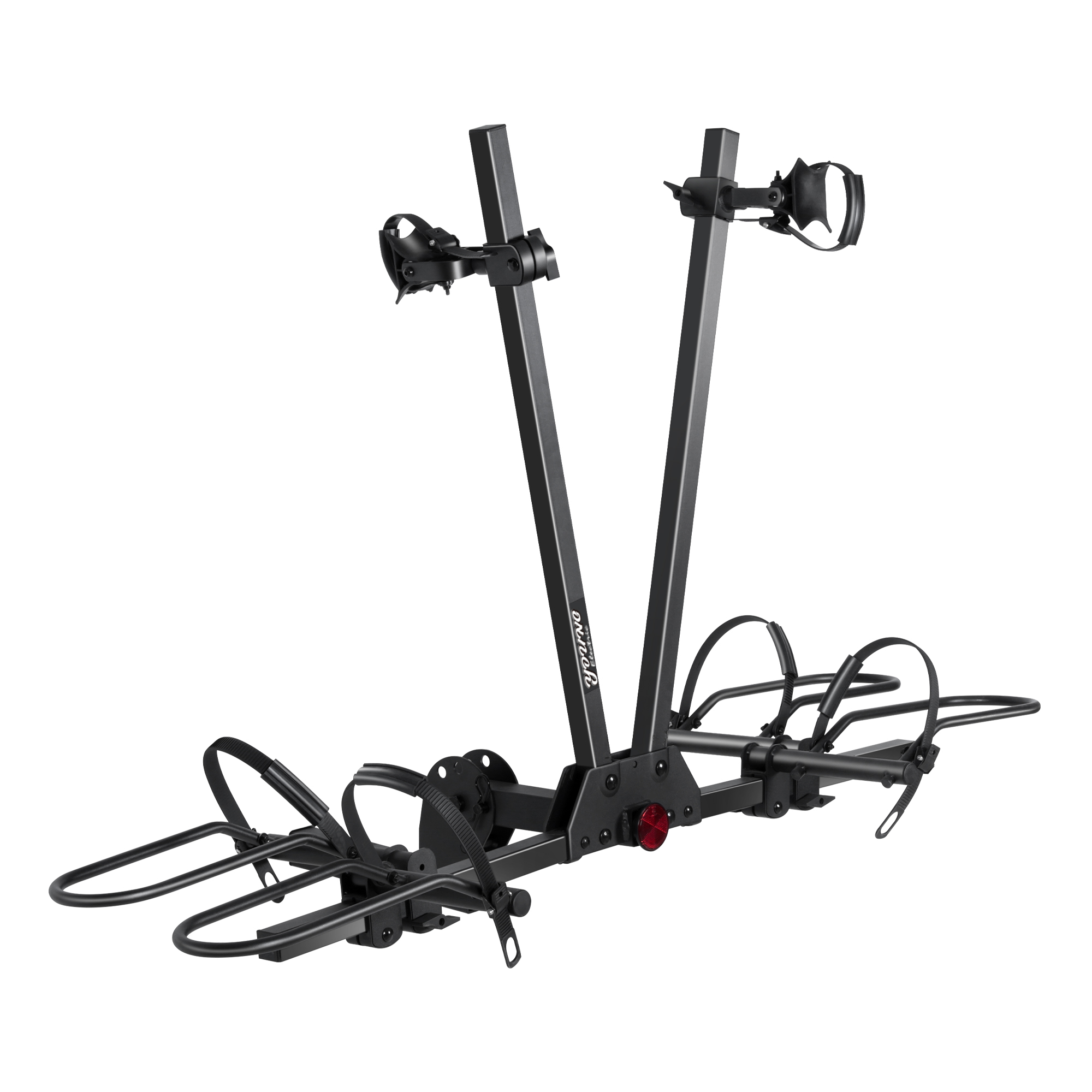 Foldable 2-Bike Rack, 200 lbs Capacity, Hitch Mount Bike Rack with 2 Posts, Fits up to 5" Fat Tire Width and 50" Wheelbase, Bike Carrier Rack for 2" Receiver for Cars SUVs Vans RVs