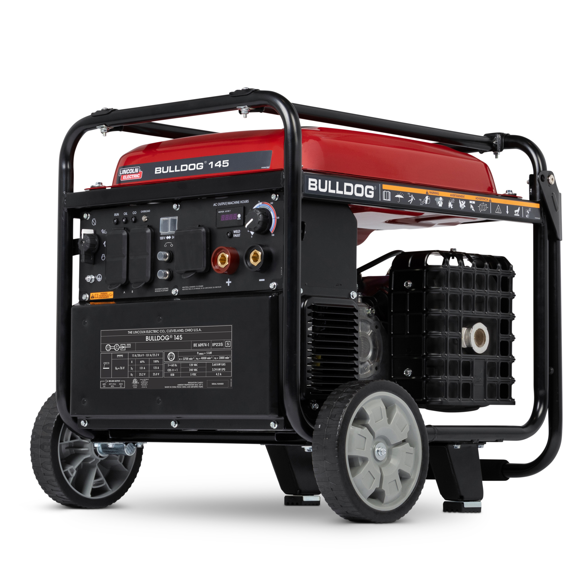Lincoln Electric 150 Amp Bulldog 145 Dual Fuel Gas/Propane Engine Driven DC Stick Welder 4,000 Watts Peak Model #K5792-1