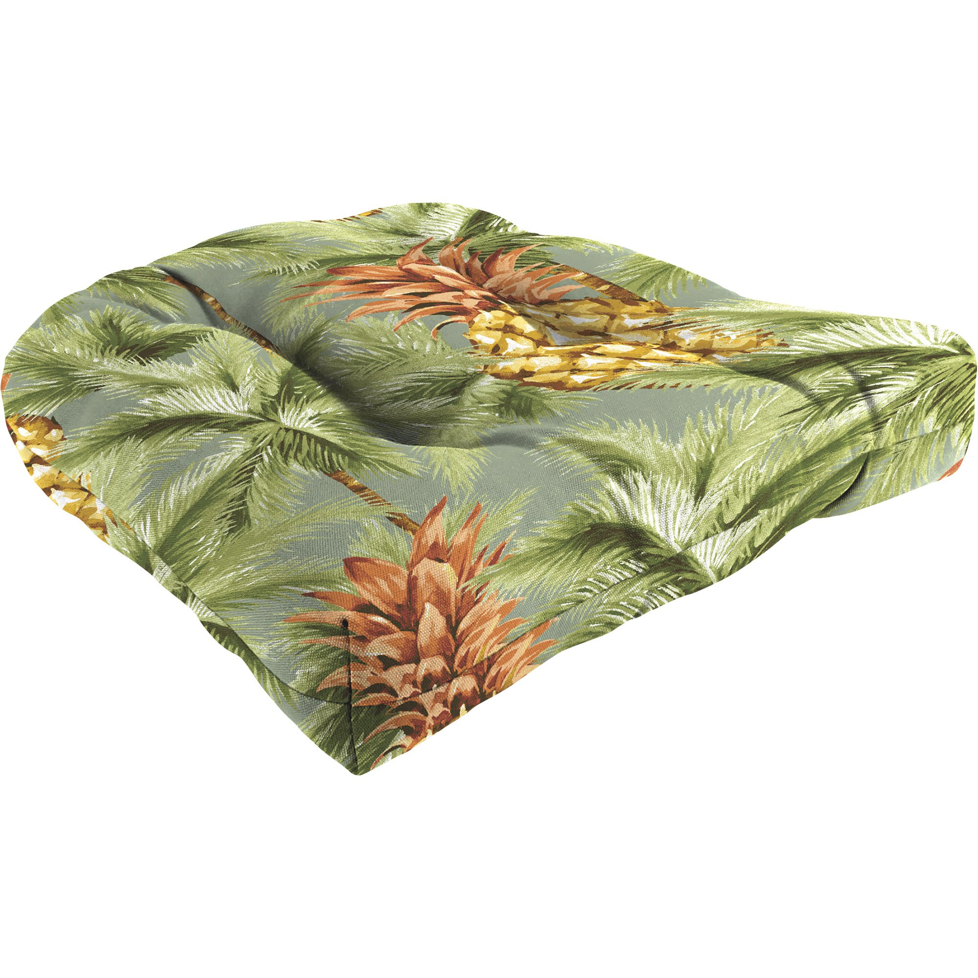 Jordan Manufacturing 18in. Wicker Chair Cushion — Spun Polyester
