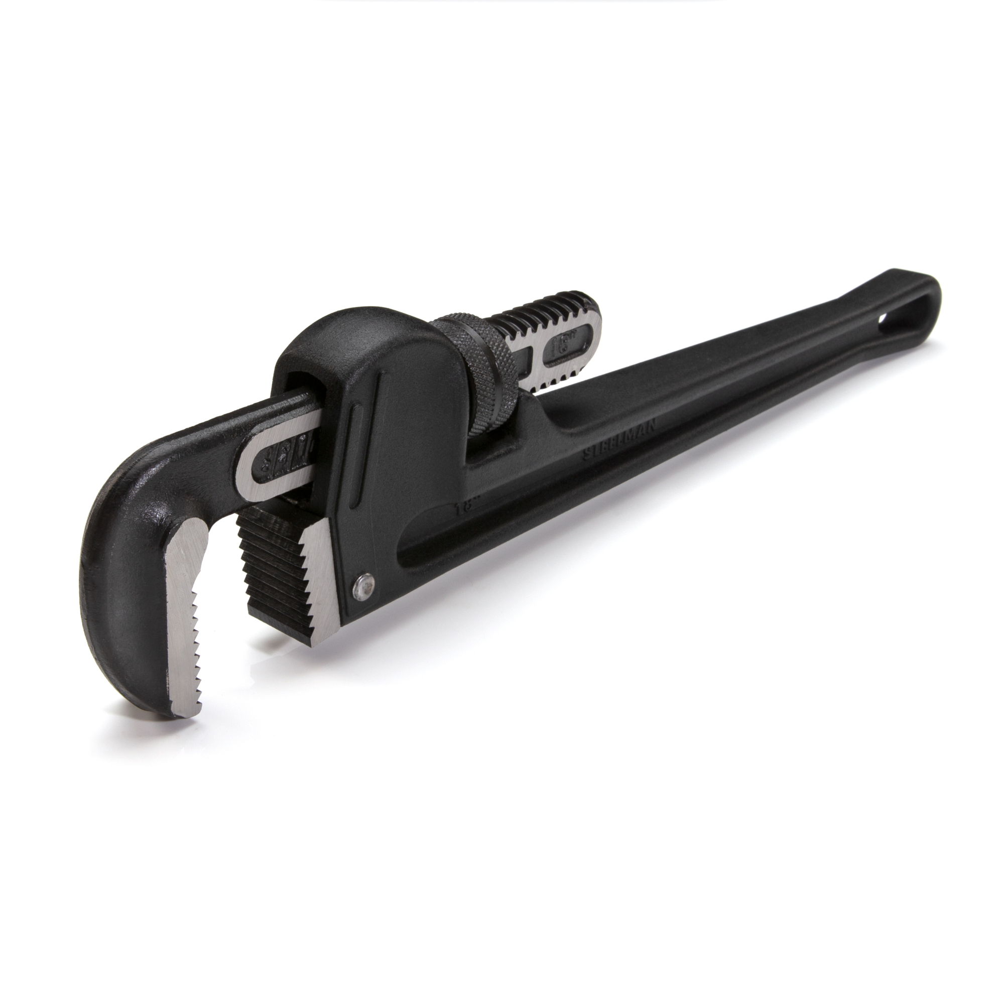 STEELMAN 18-Inch Heavy-Duty Cast Aluminum Straight Handle Pipe Wrench, Model# 60876