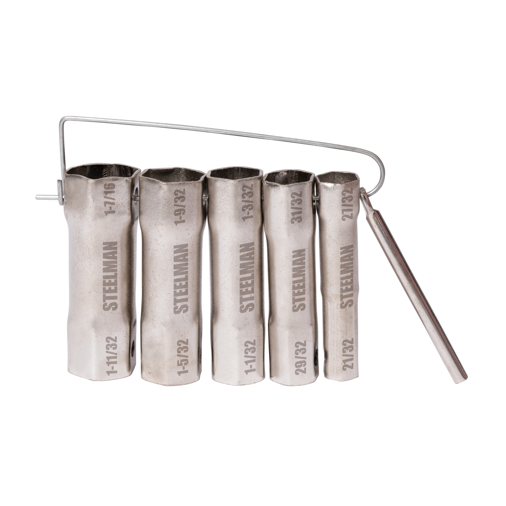 STEELMAN 6-Piece Shower Valve Socket Wrench Set with Bar Handle (21/32, 27/32, 29/32, 31/32, 1-1/32, 1-3/32, 1-5/32, 1-9/32, 1-11/32, and 1-7/16-inch), Model# 61385