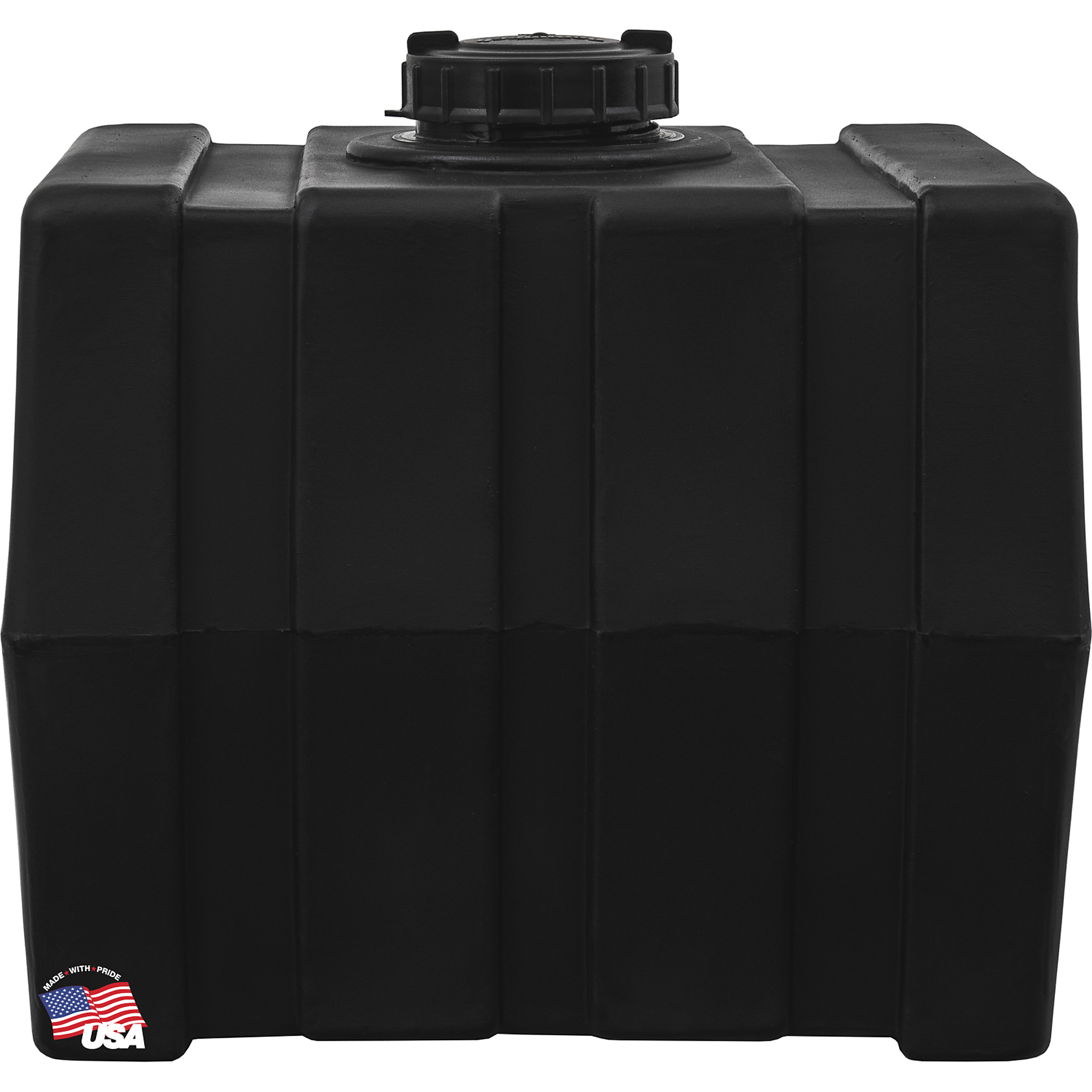 RomoTech Polyethylene Square Reservoir Water Tank, 30 gal, Made In USA, Black Poly Tank For Water & Non-Flammable Liquids, UV-Resistant, Ideal for Agricultural Use, RV Water Storage Part # 82123905