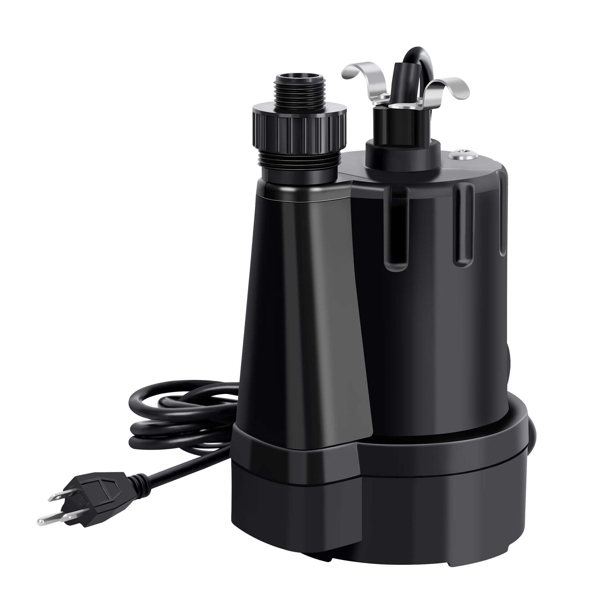 Smartbot Sump Pump 1/4 HP 2000 GPH Submersible Water Pump Thermoplastic Portable Utility Pump High Flow Water Removal for Swimming Pool Garden Pond Basement Window Wells with 10ft Long Power Cord