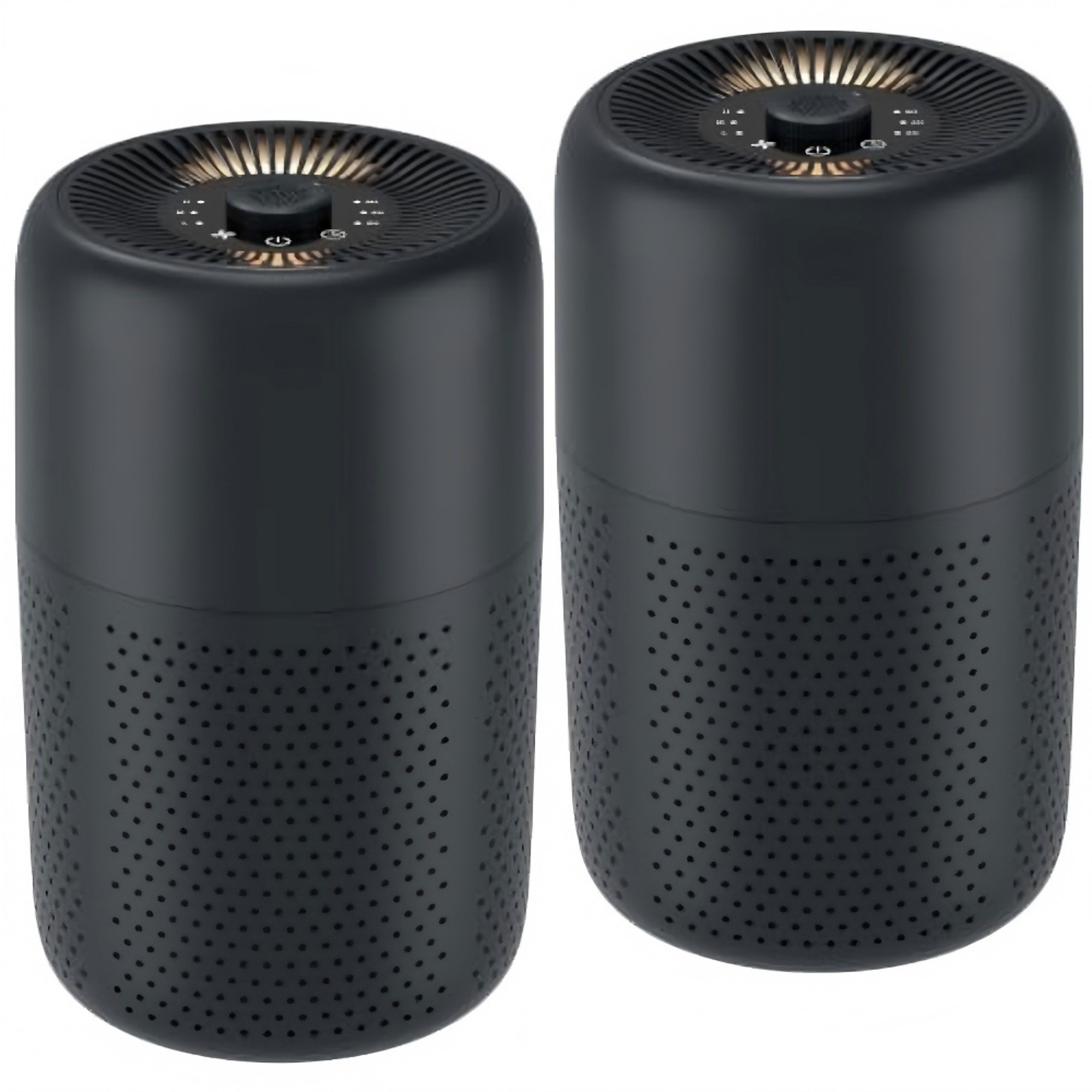 EdenDirect 450 sq. ft. H13 True HEPA Personal Air Purifier in Black with Aroma Function, Ultra Quiet Sleep Mode, 2 Pack