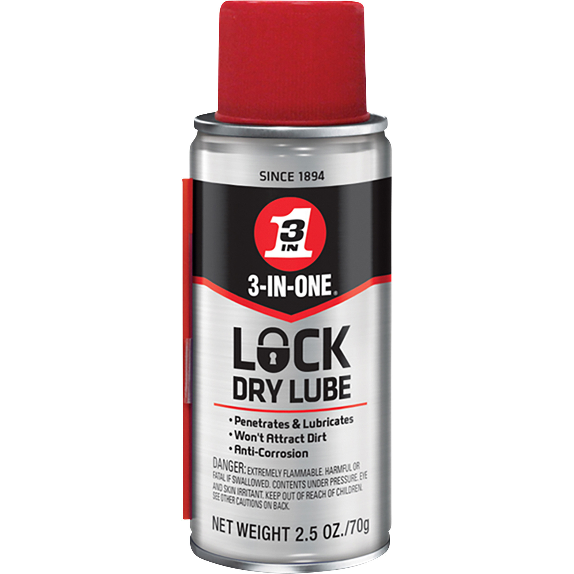 3-In-ONE Lock Dry Lubricant Oil, 2.5-Oz., Model# 120074