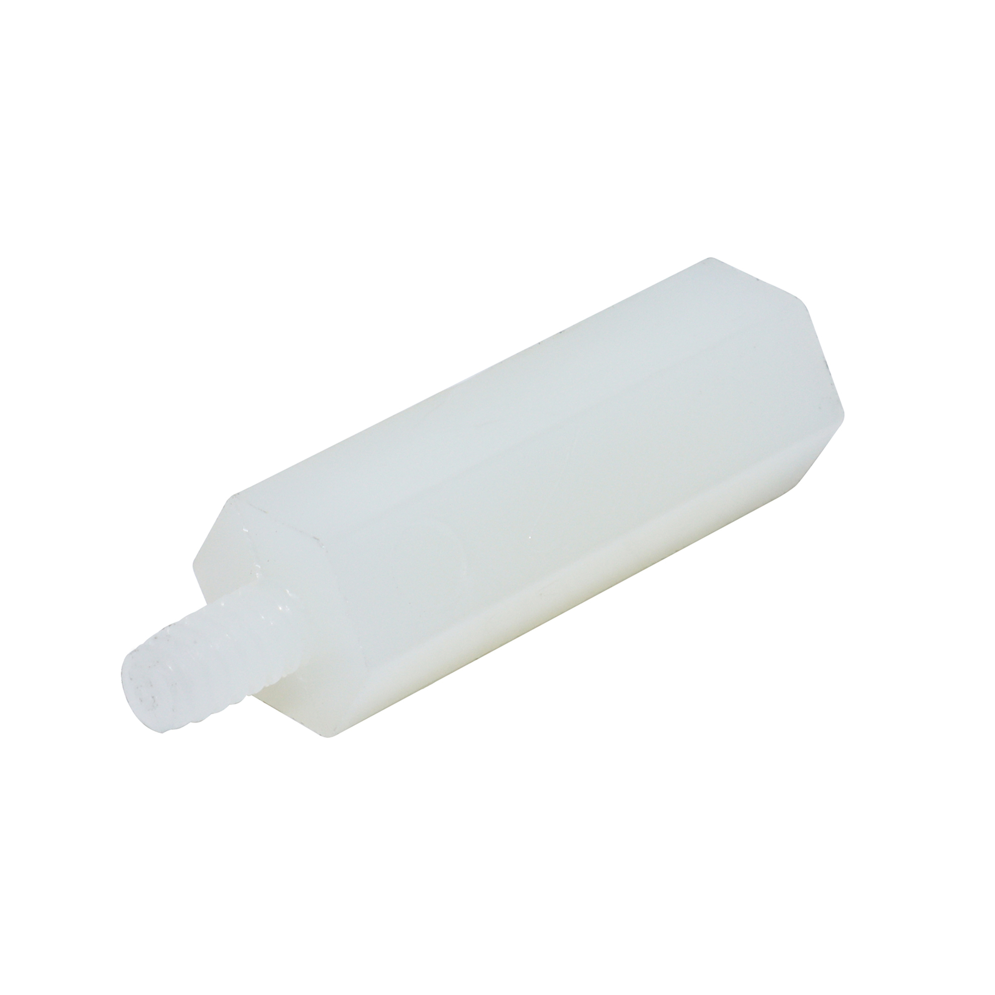 Male-Female Threaded Hex Standoff - Nylon - 1/4" Hex x 2" Long - 6-32 Thread, 1000/CTN