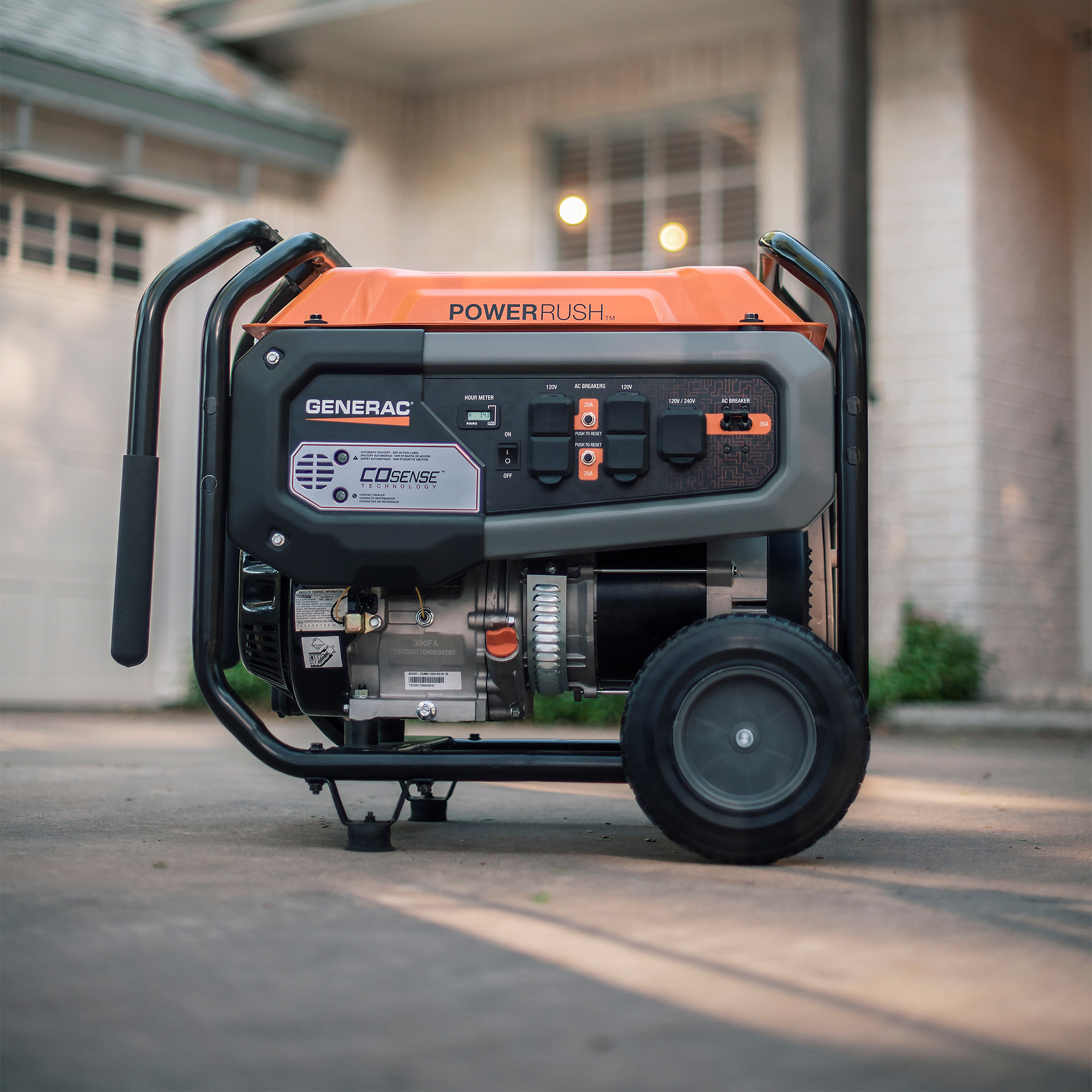 Generac Portable Generator With Co Sense Carbon Monoxide Protection 8125 Surge Watts 6500 3374