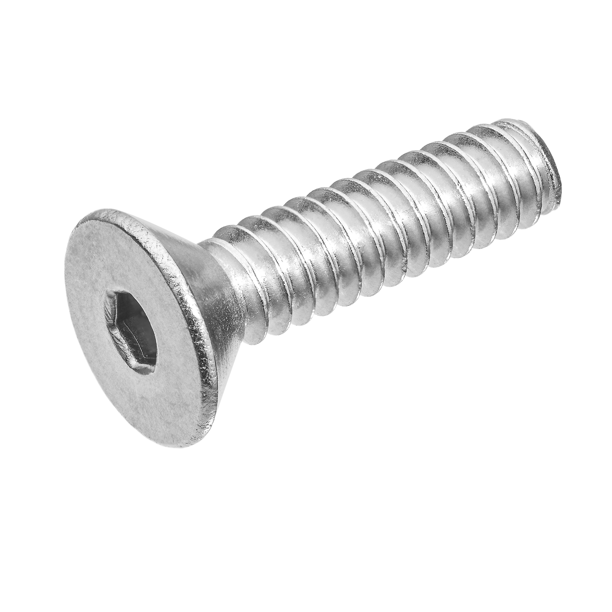 Machine Screw - Hex Drive Flat Head - 316 Stainless Steel - 1/4"-20 Thread - 3&nbsp;1/2" Long - Pack of 5