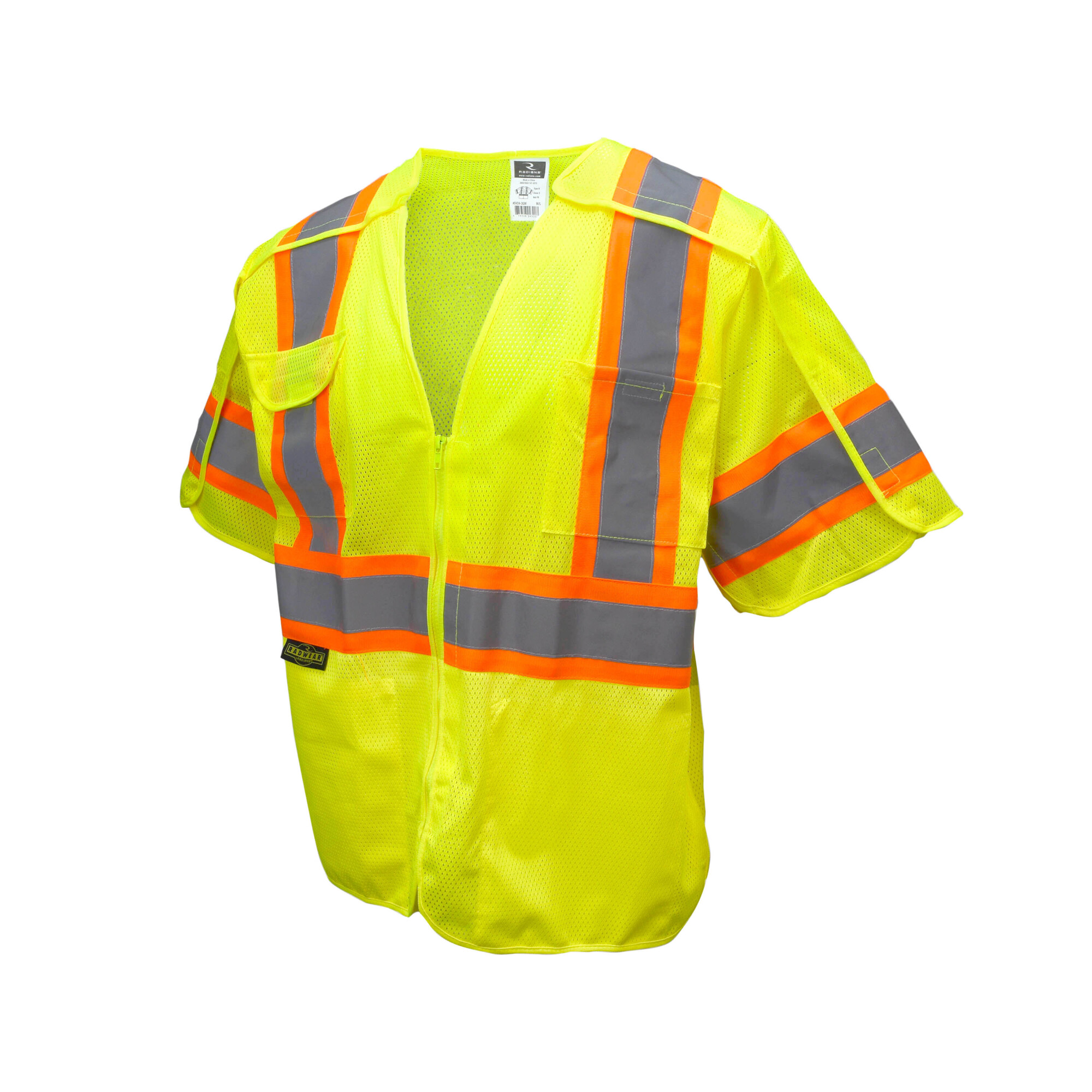 Radians SV24-3 Class 3 Breakaway Safety Vest with Zip-N-Rip™