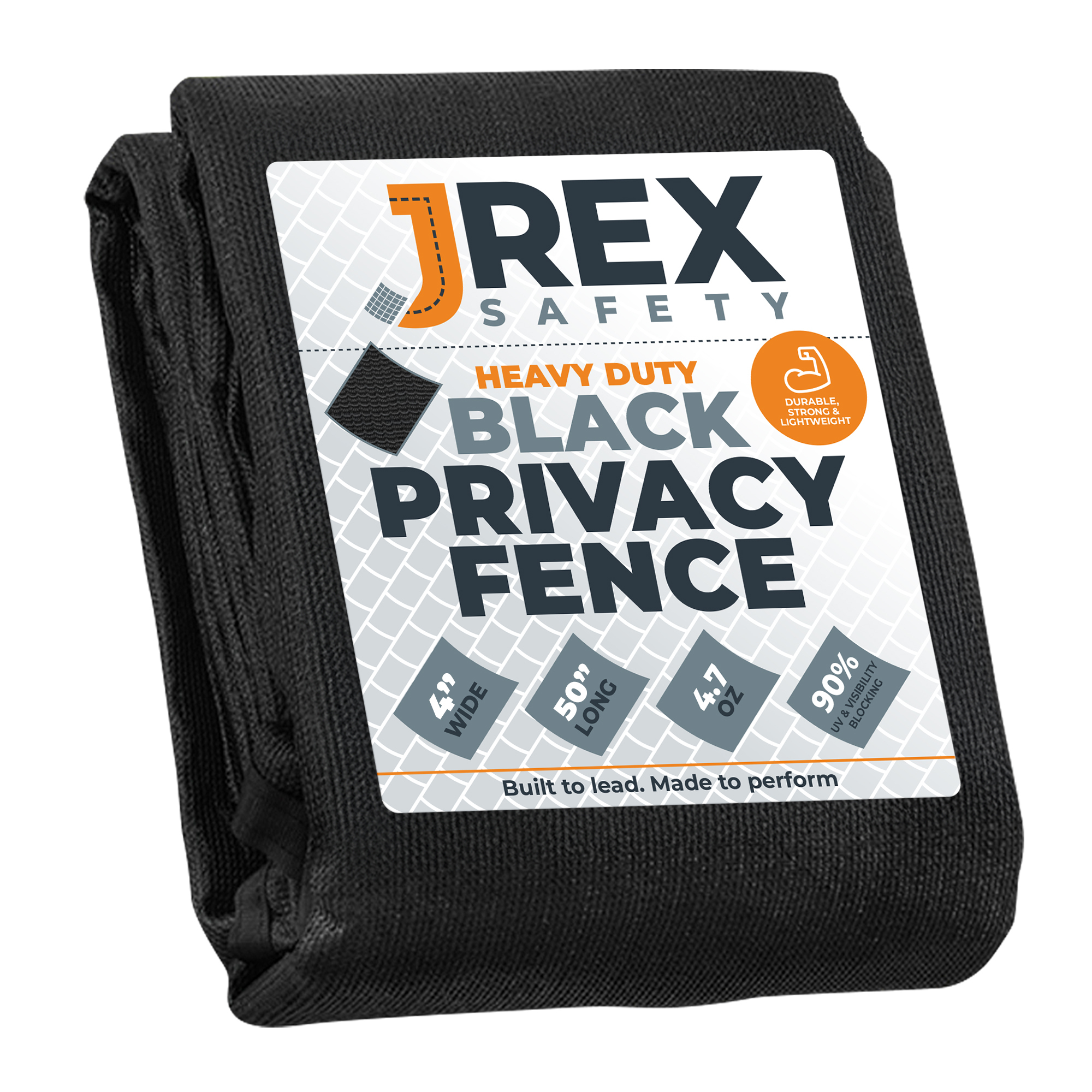 JREX 4' x 50' Privacy Fence Screen - Black