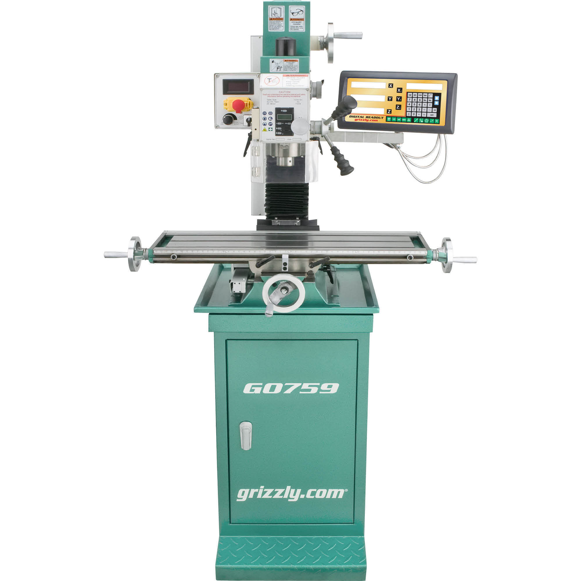 Grizzly G0759 - 7" x 27" 1 HP Mill/Drill w/ Stand & DRO