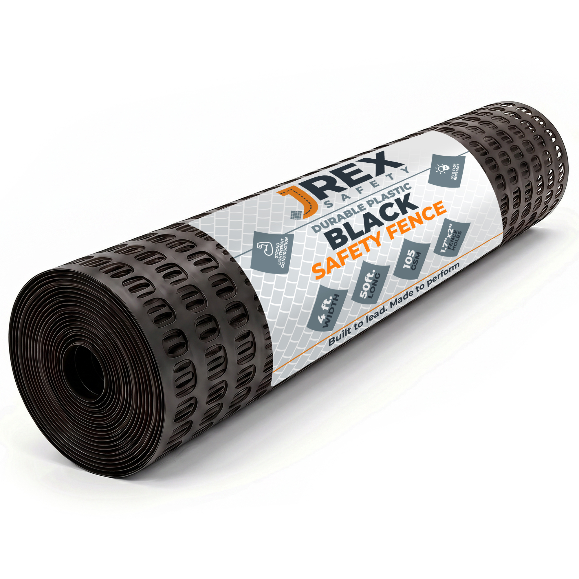 JREX 4' x 50' Safety Barrier Fence - Black