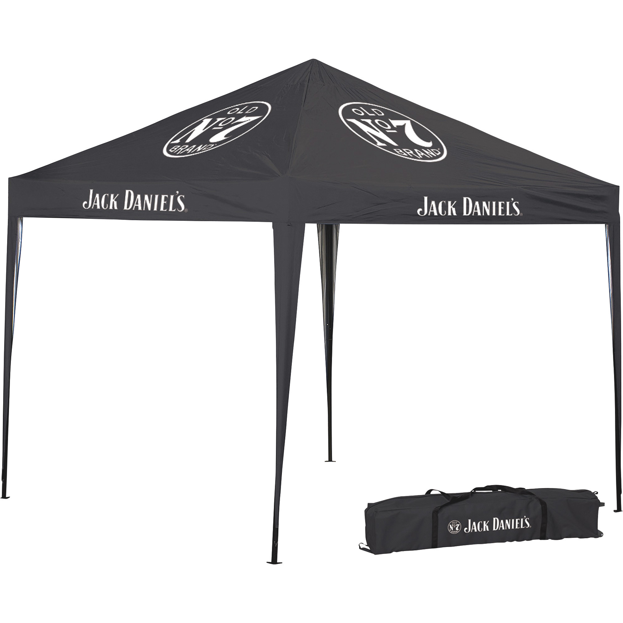 Jack Daniel's No. 7 Instant Canopy, 9ft.10in.L x 9ft.10in.W x 8ft. 2 1/2in.H., Black, Model# JD-30062