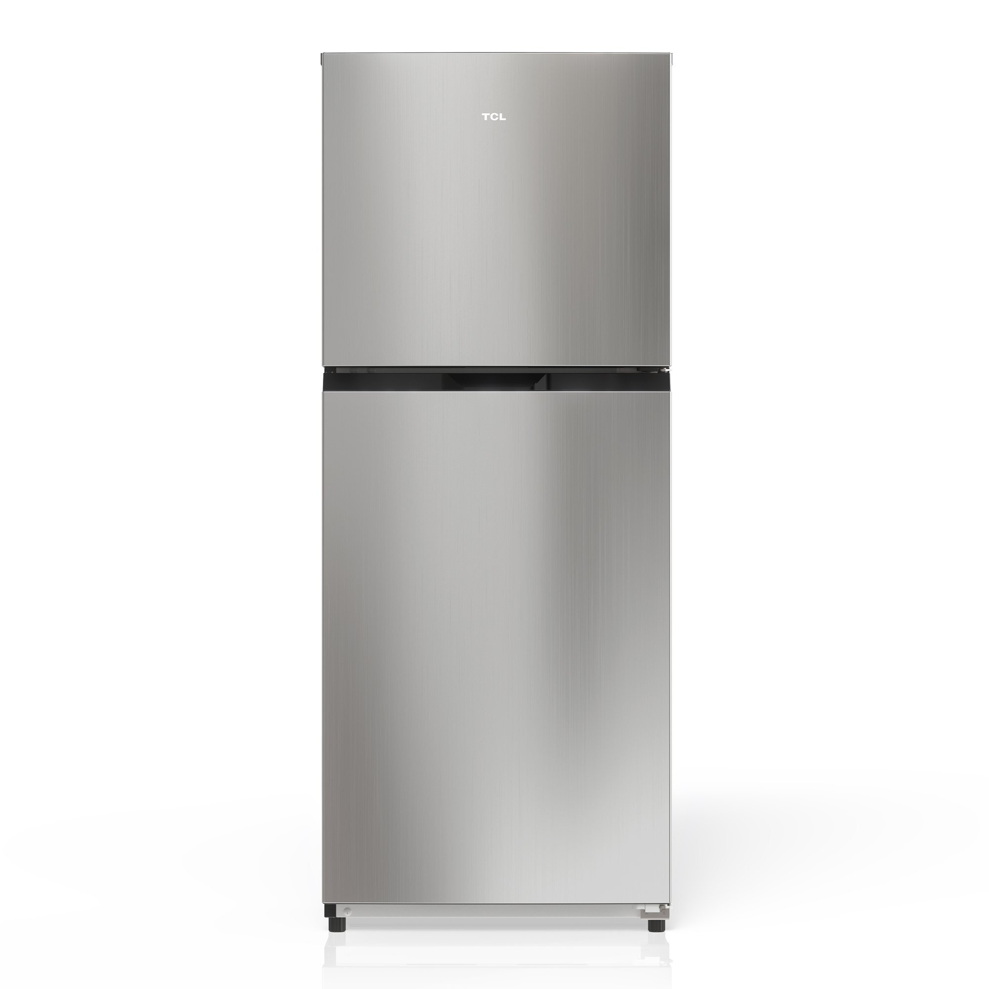 TCL 10.1 Cu. Ft. Double Door Refrigerator with Freezer in Silver, Energy Efficient, Model# TRT10T4AL