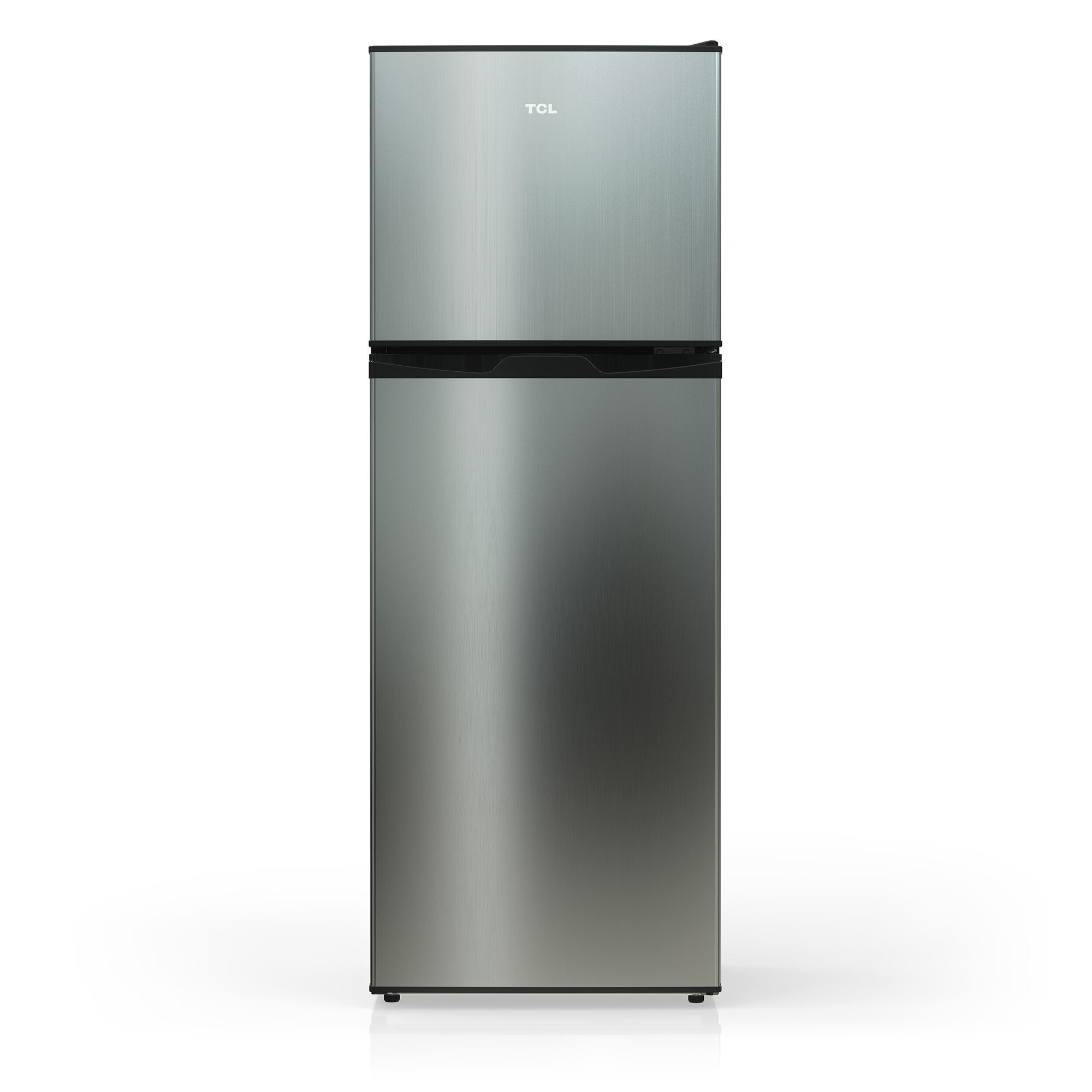 TCL 4.7 Cu. Ft. Compact Double Door Refrigerator in Silver, Model# TRM47D5AV
