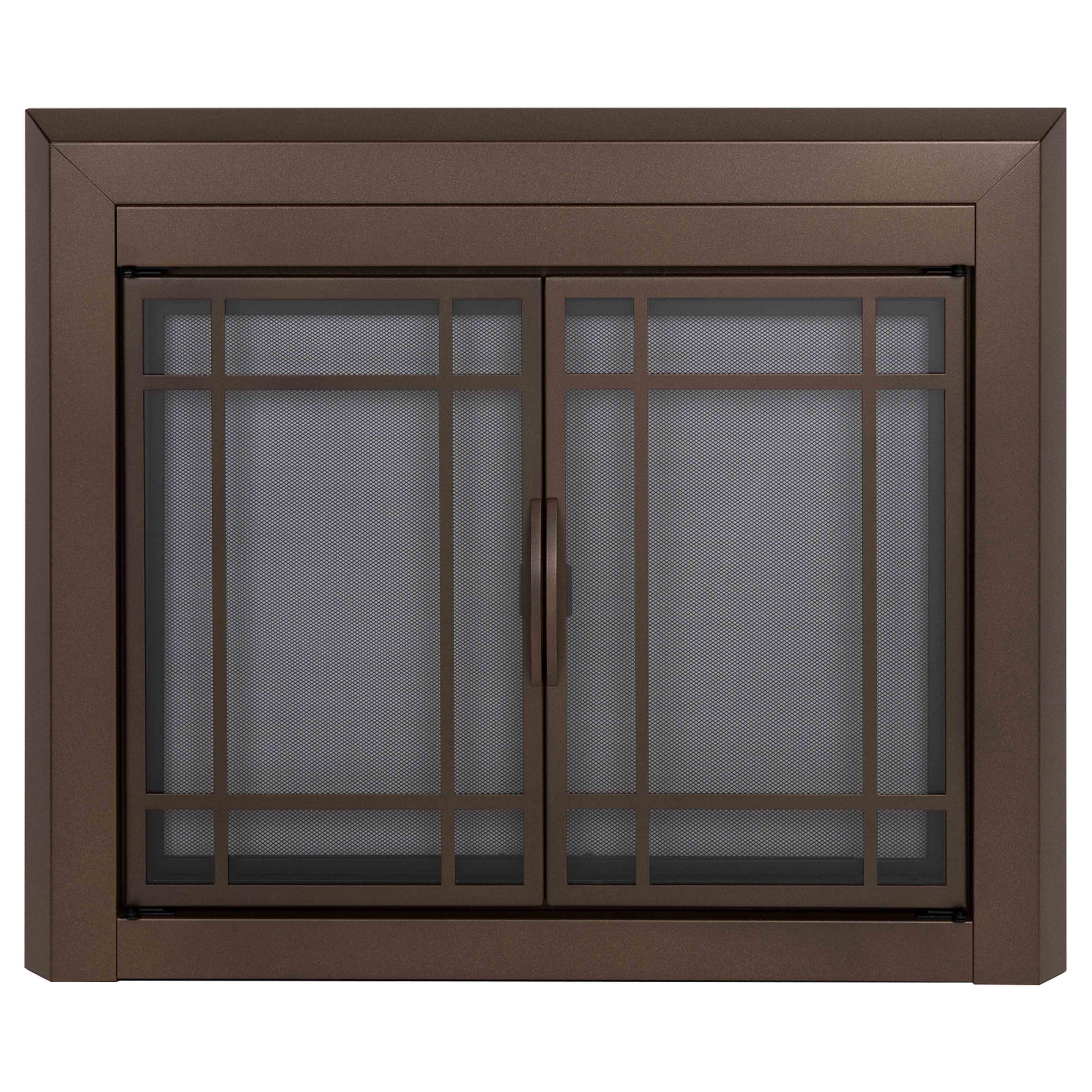 Pleasant Hearth Easton Fireplace Glass Door, For Masonry Fireplaces, Large, Burnished Bronze, Model# EA-5012BB