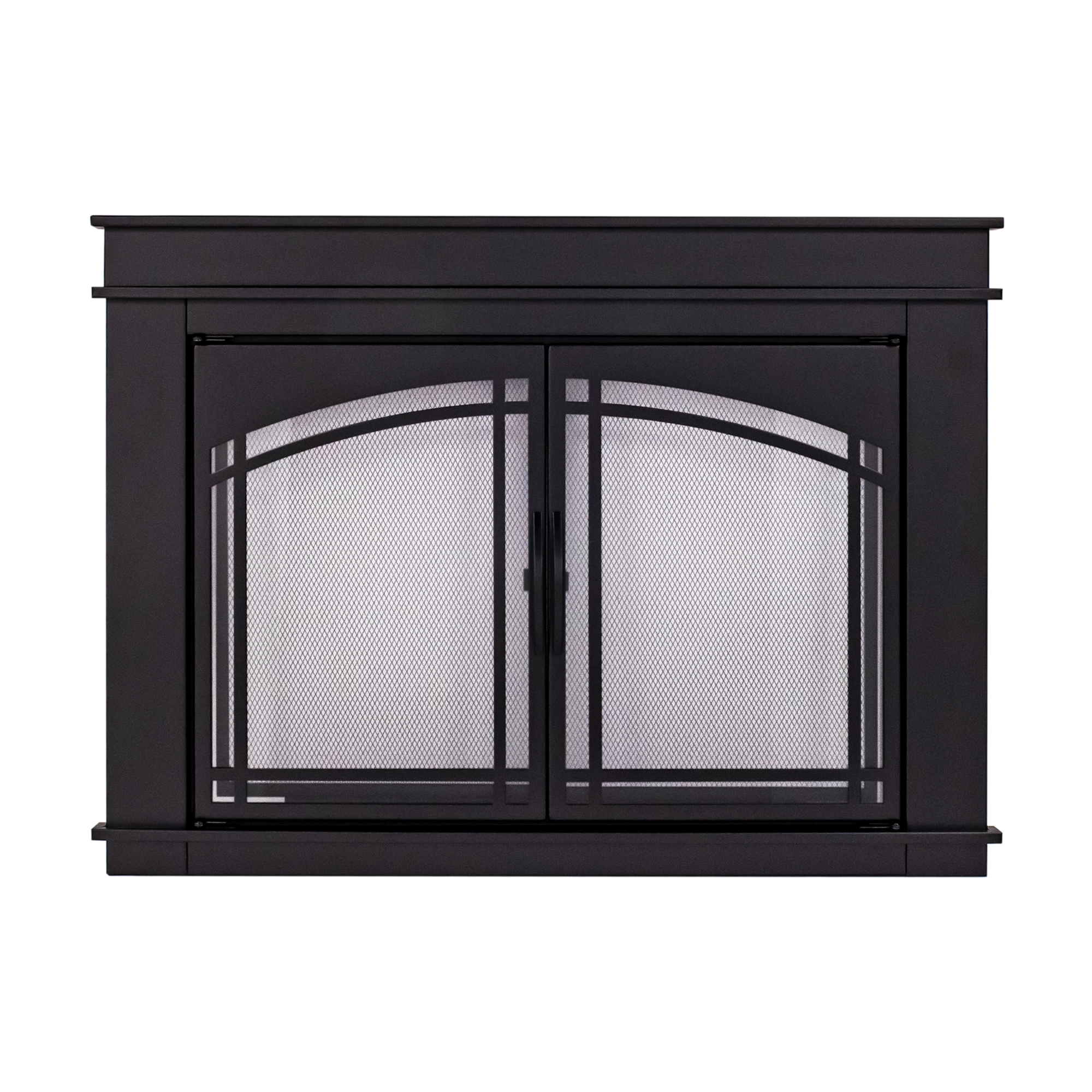 Pleasant Hearth Gavin Fireplace Glass Door, For Masonry Fireplaces, Medium, Black, Model# GV-7001BL