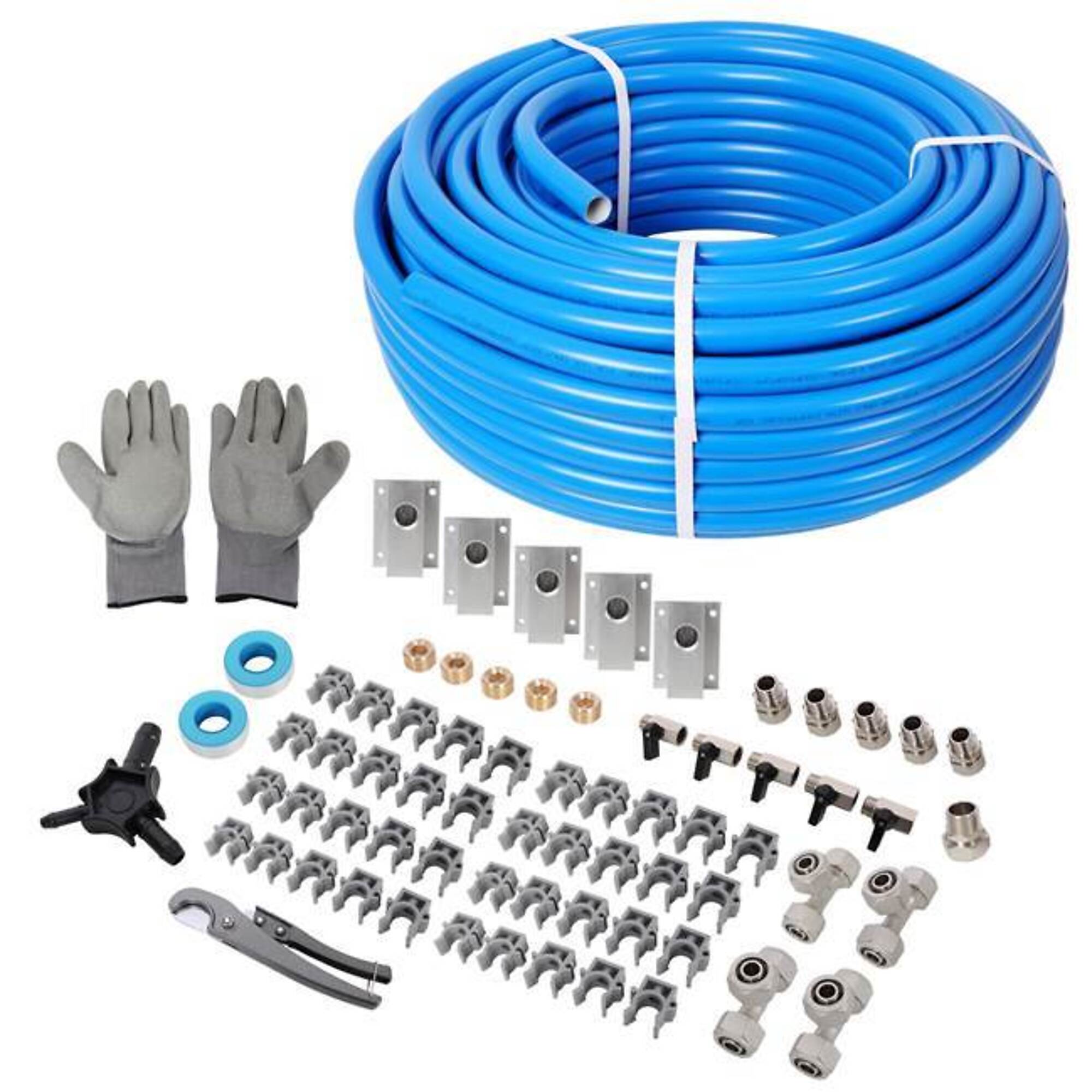 Air Compressor Hose Kit with 3/4" x 200' PEX-AL-PEX Tubing, BAC-W465P220509