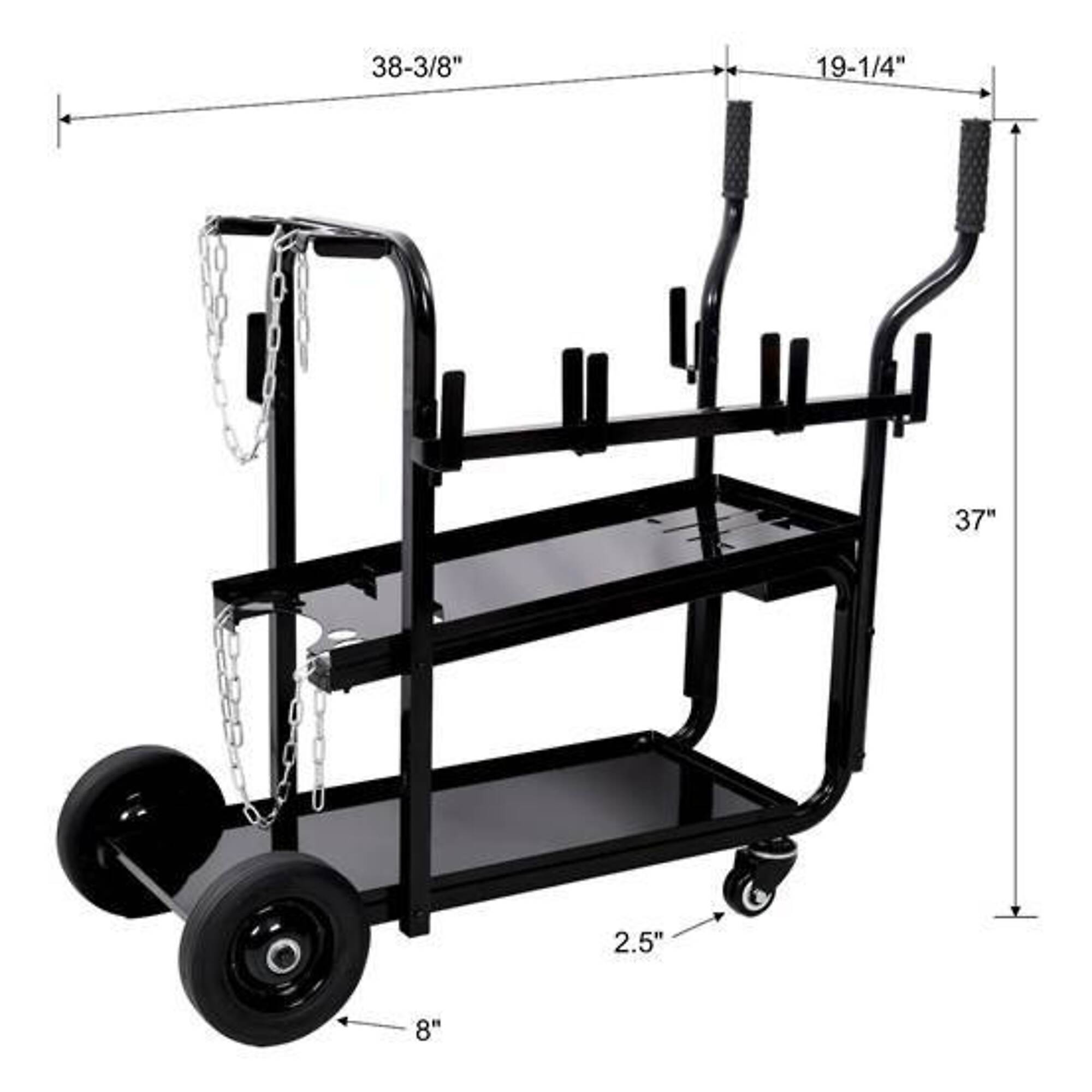 Heavy Duty Rolling Welding Cart, black, BAC-W465P409157