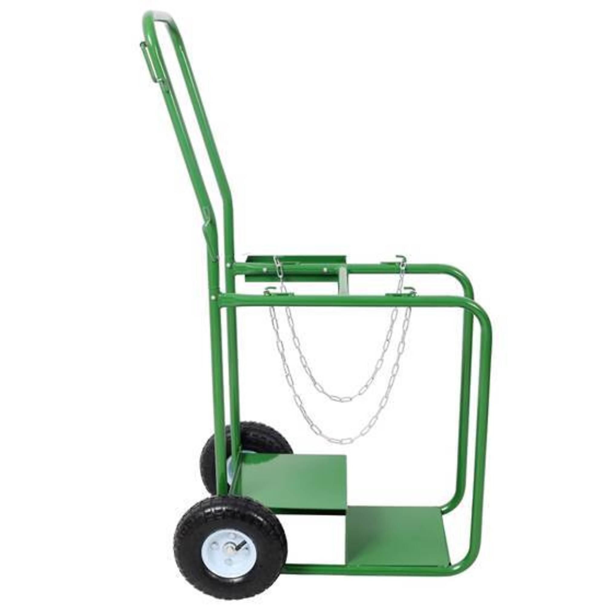 Welding Cylinder Hand Truck 10" wheels 440 lbs. capacity, green, BAC-W465P409984