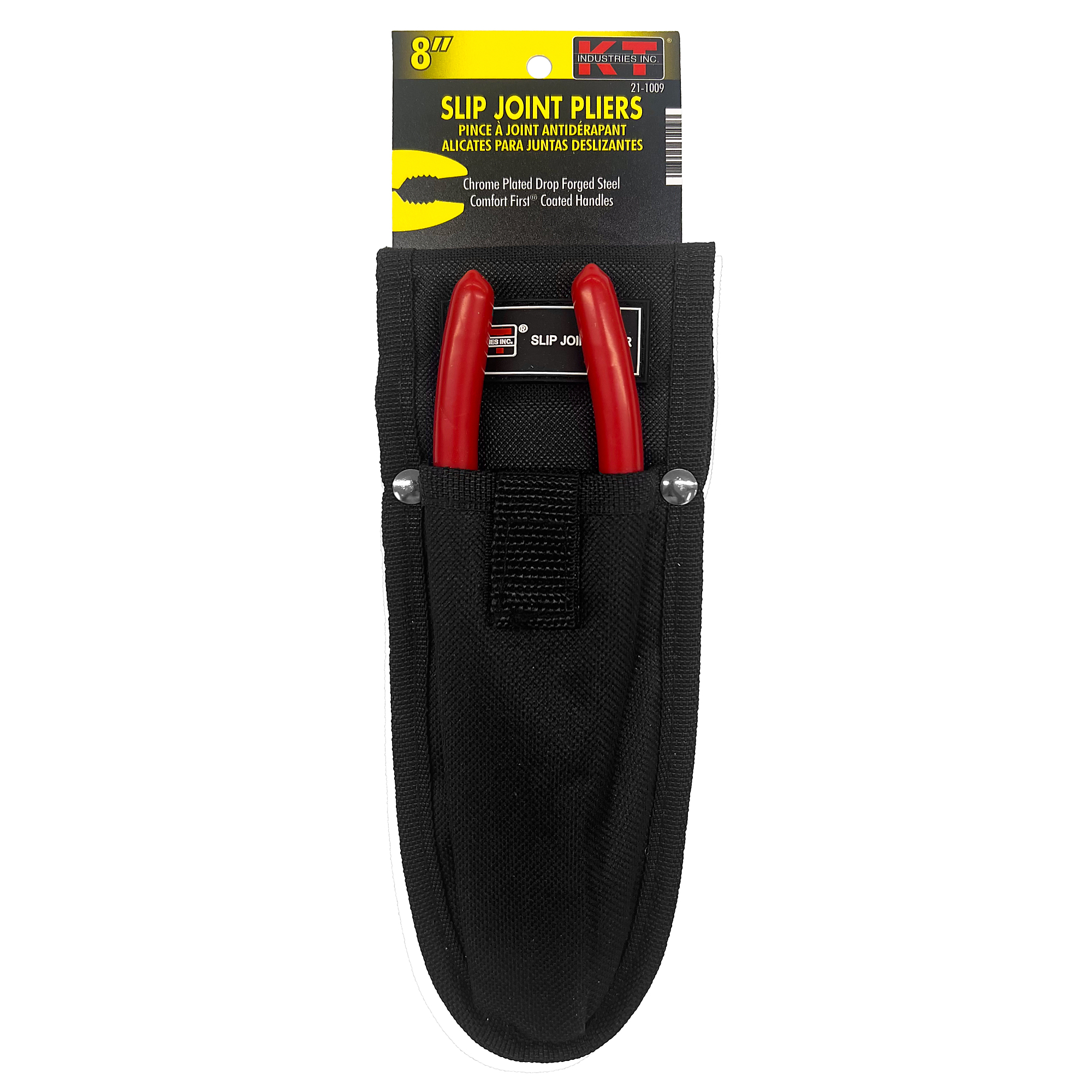K-T Industries 8" SLIP JOINT PLIER W/ POUCH
