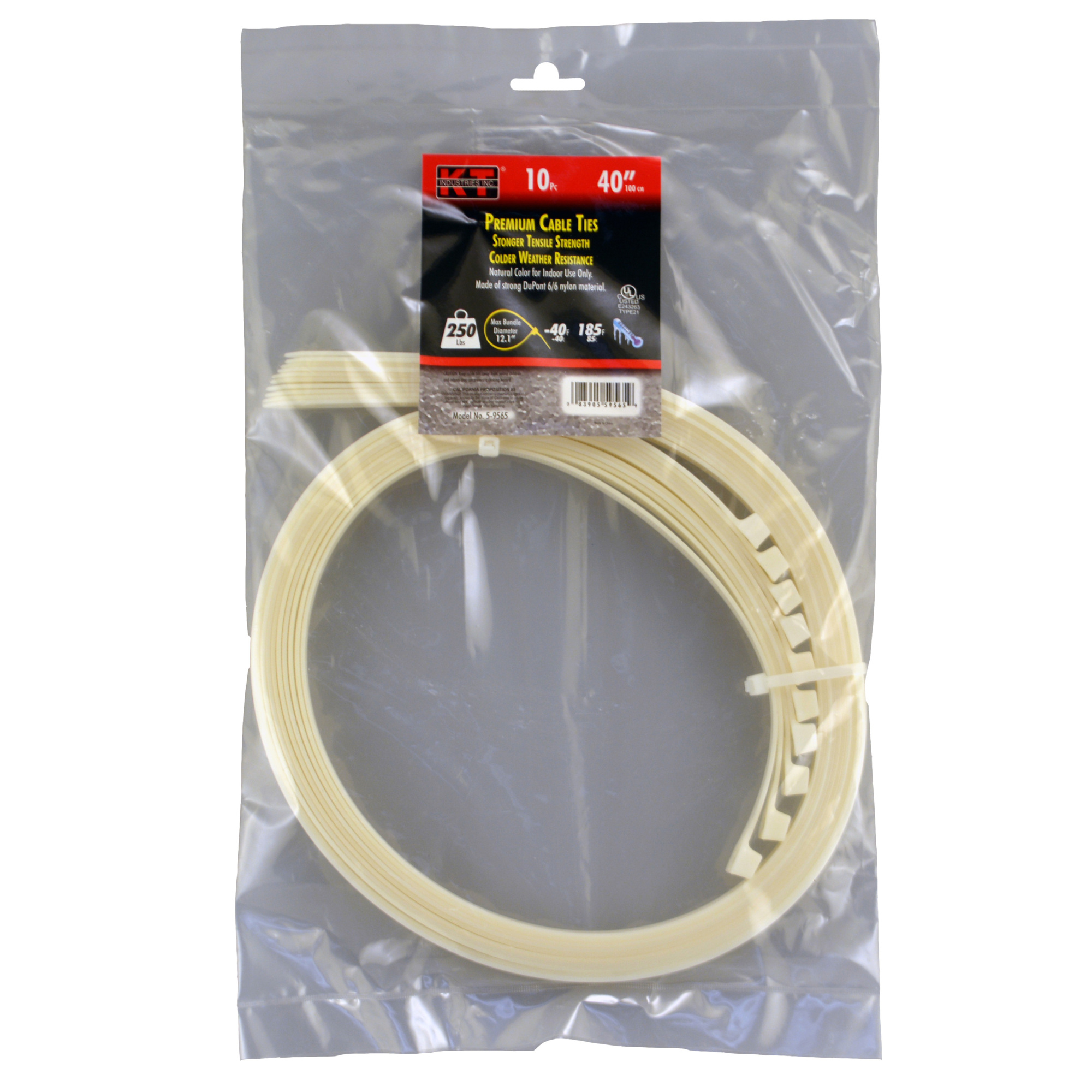 K-T Industries, 40" Super Heavy Duty, Natural, 10 Pk, Model # 5-9565